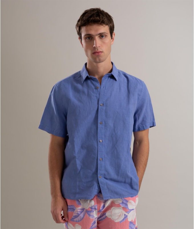 Camisa Linho  Listrado Alessandro Mc Violeta