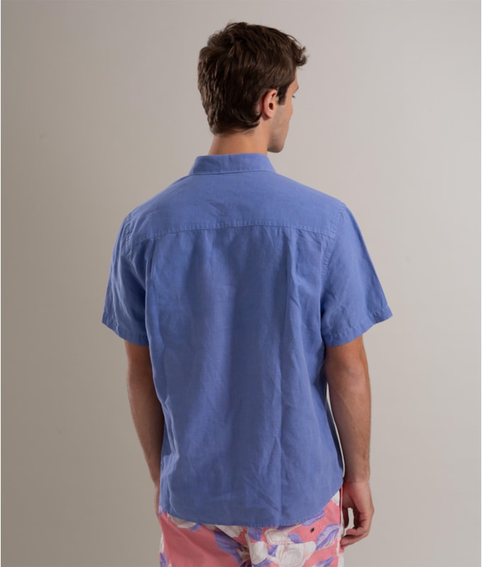 Camisa Linho  Listrado Alessandro Mc Violeta