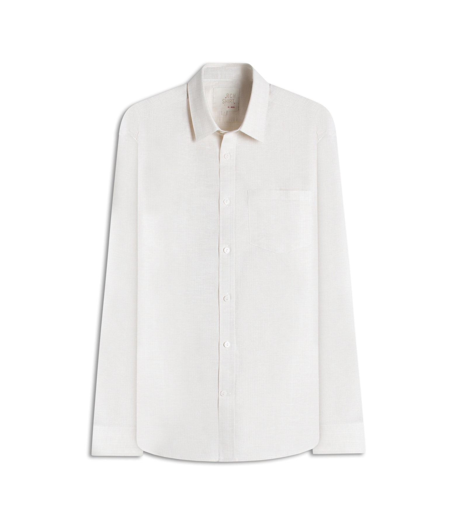 Camisa Linho  Listrado Blend Alex Ml Caqui