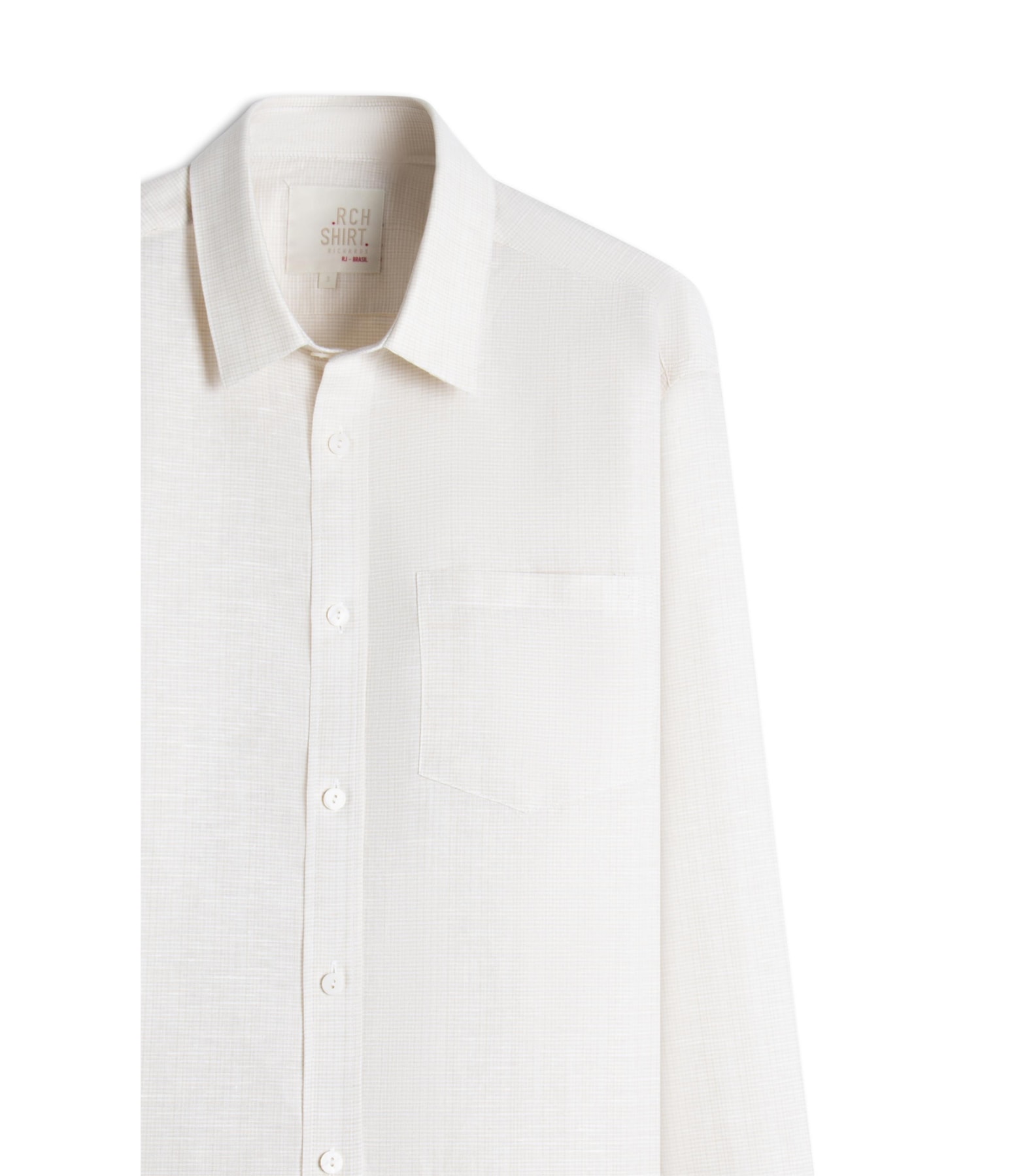 Camisa Linho  Listrado Blend Alex Ml Caqui