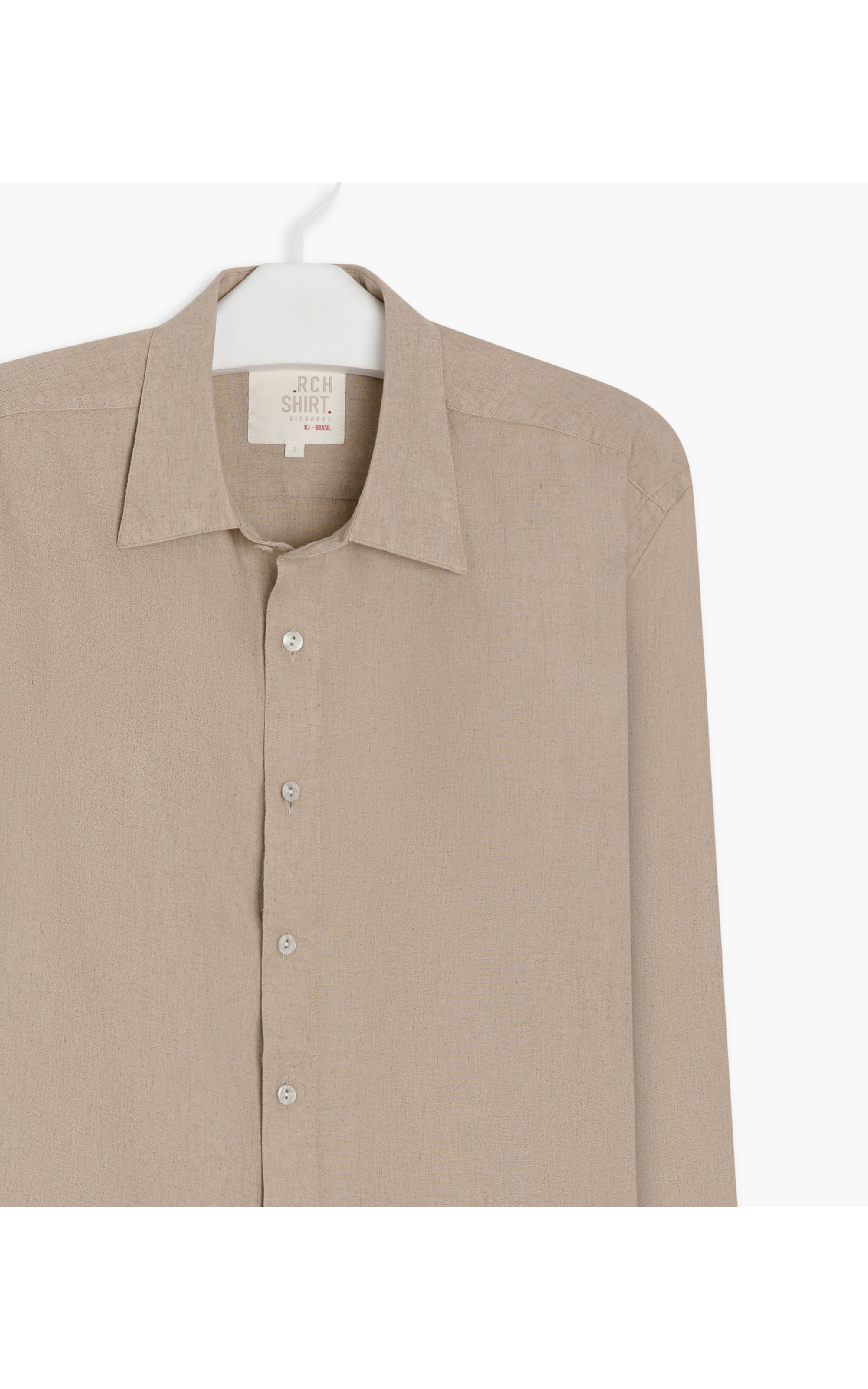 Camisa Linho  Livi Uni Ml Areia