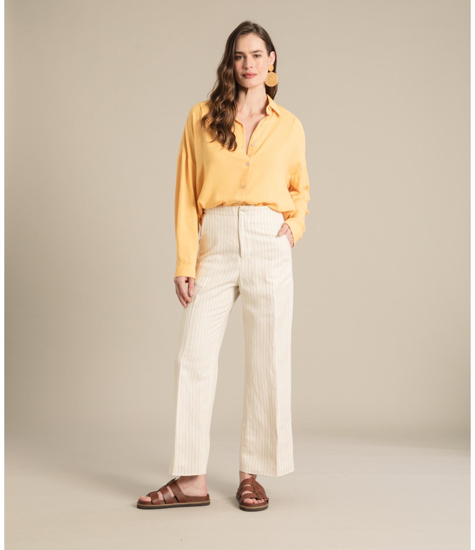 Camisa Linho  Lua Amarelo