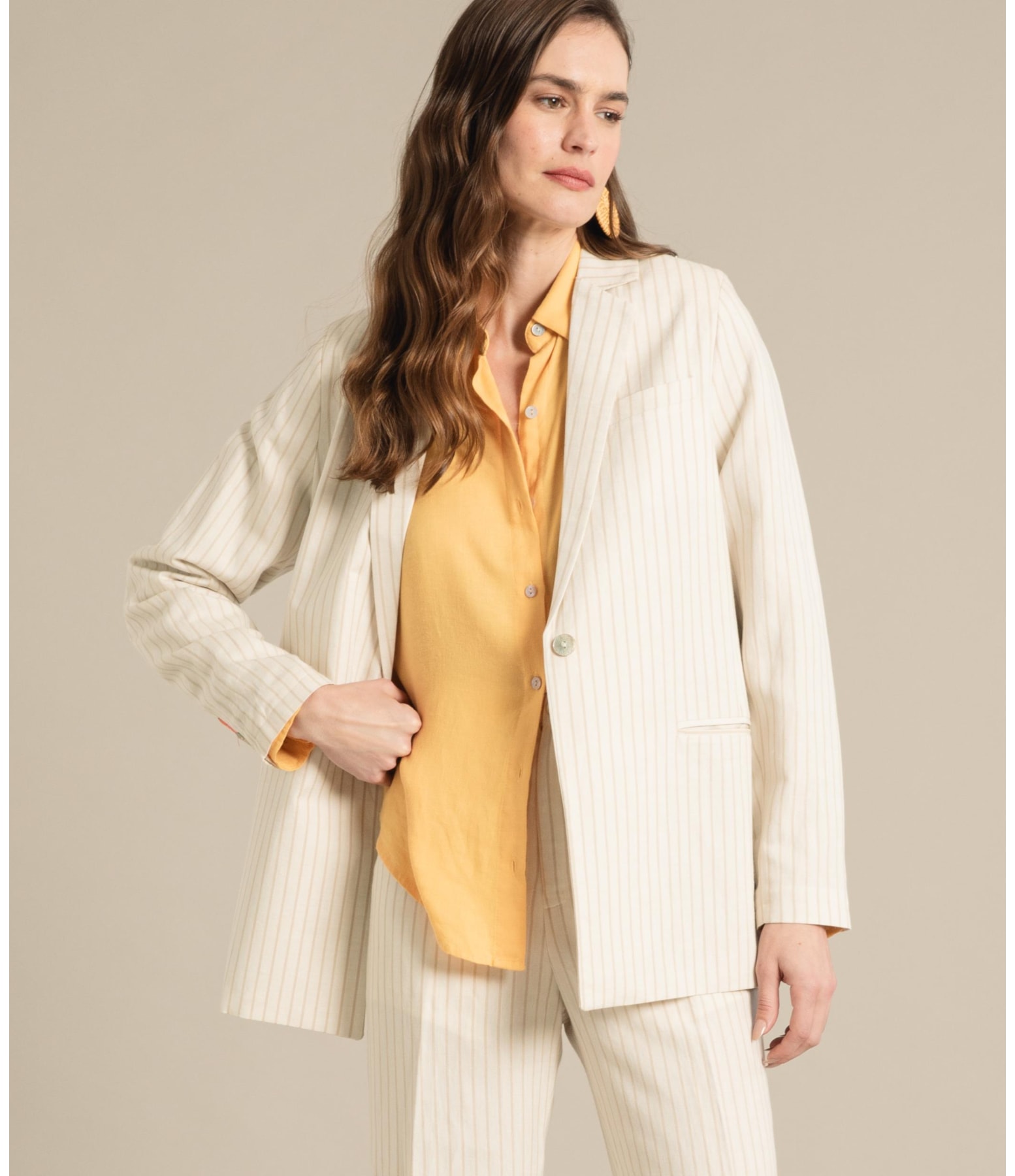 Camisa Linho  Lua Amarelo