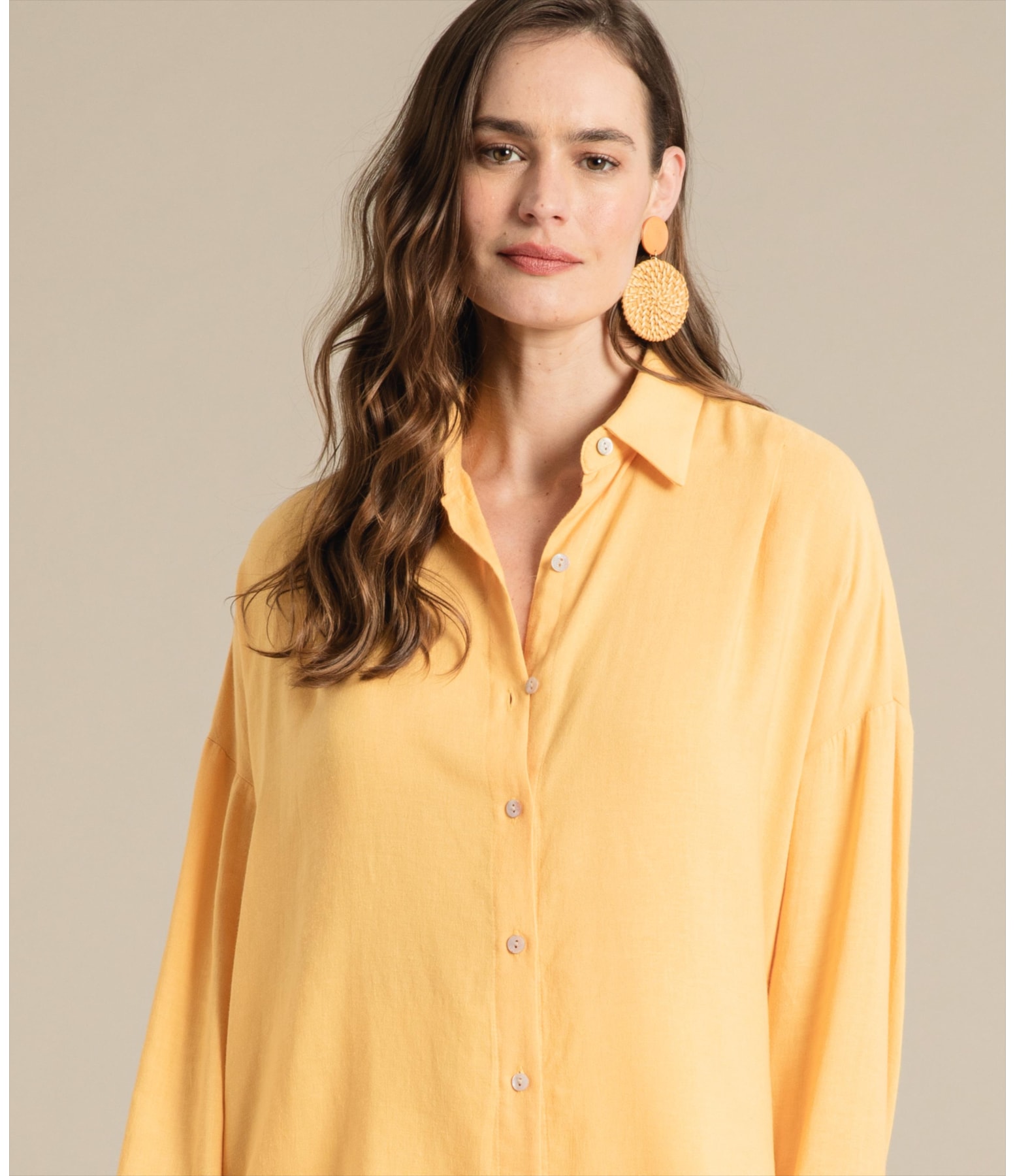 Camisa Linho  Lua Amarelo