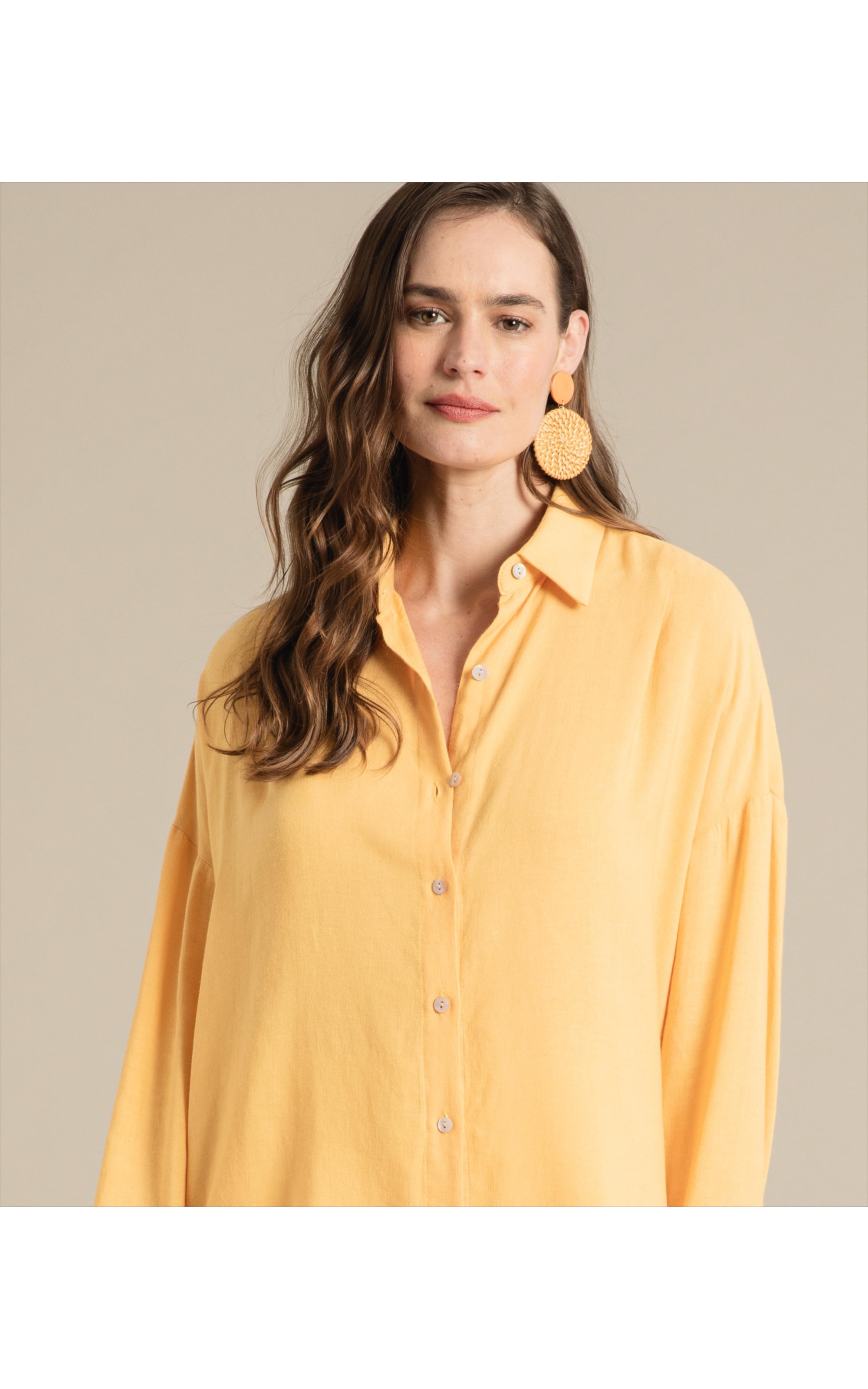 Camisa Linho  Lua Amarelo