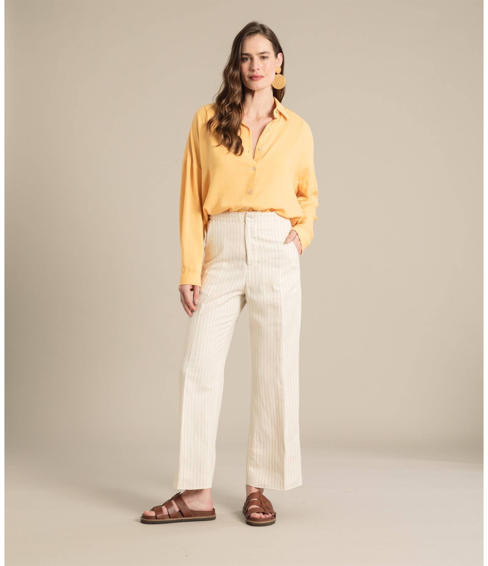Camisa Linho  Lua Amarelo