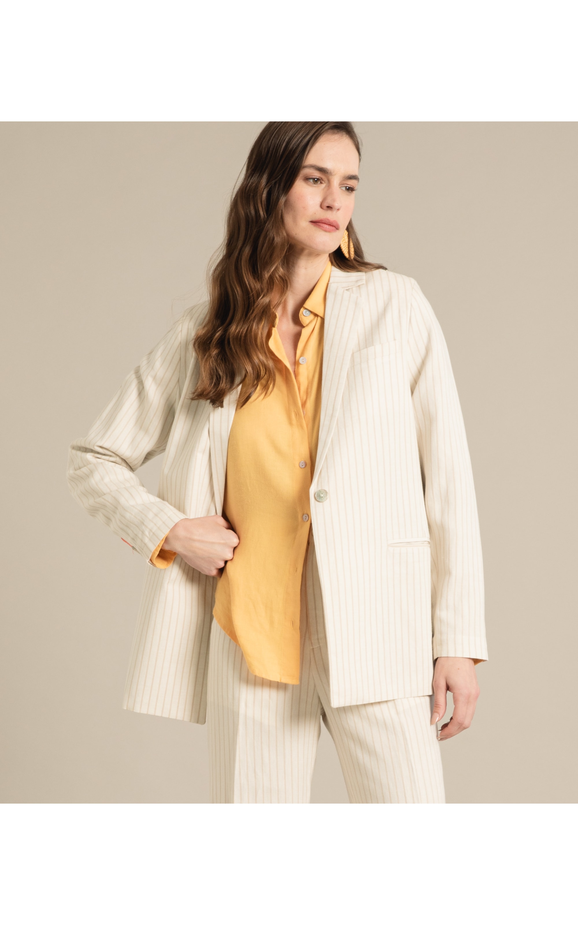 Camisa Linho  Lua Amarelo
