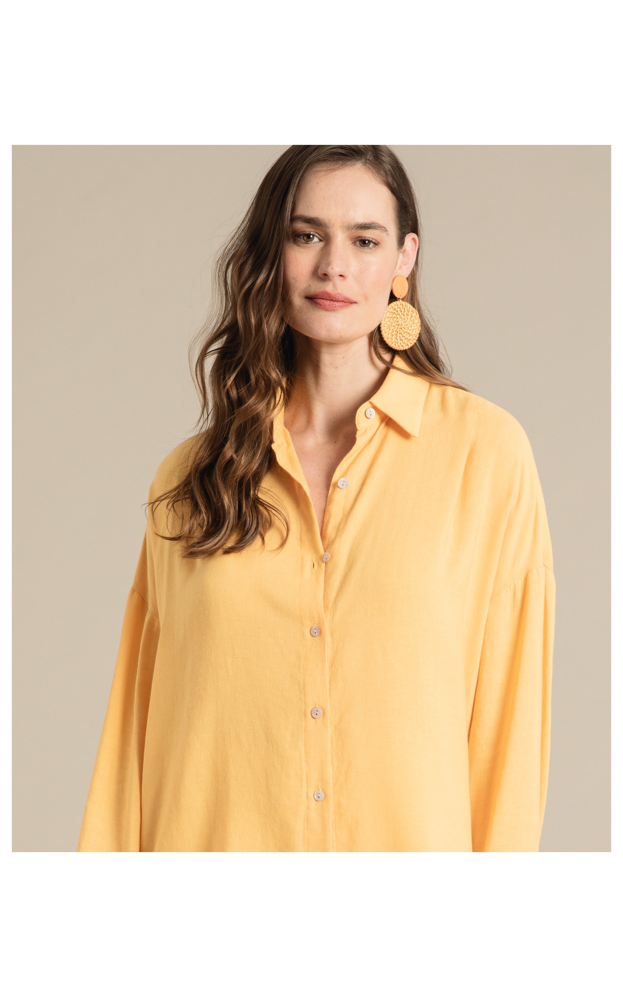 Camisa Linho  Lua Amarelo
