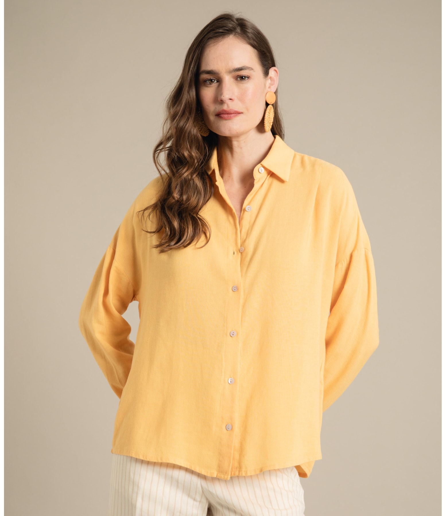Camisa Linho  Lua Amarelo
