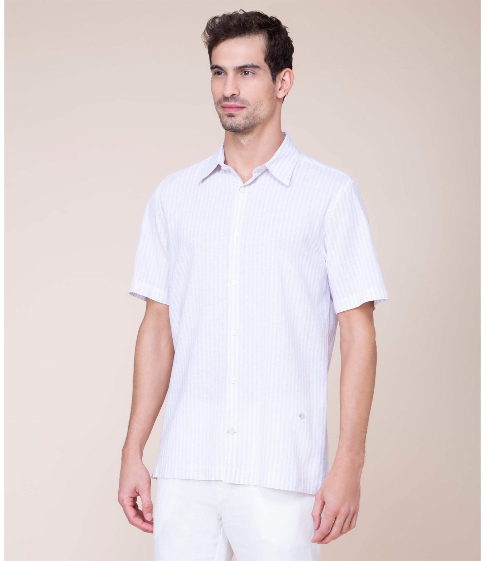 Camisa Linho  Luiz Listrada Mc Caqui