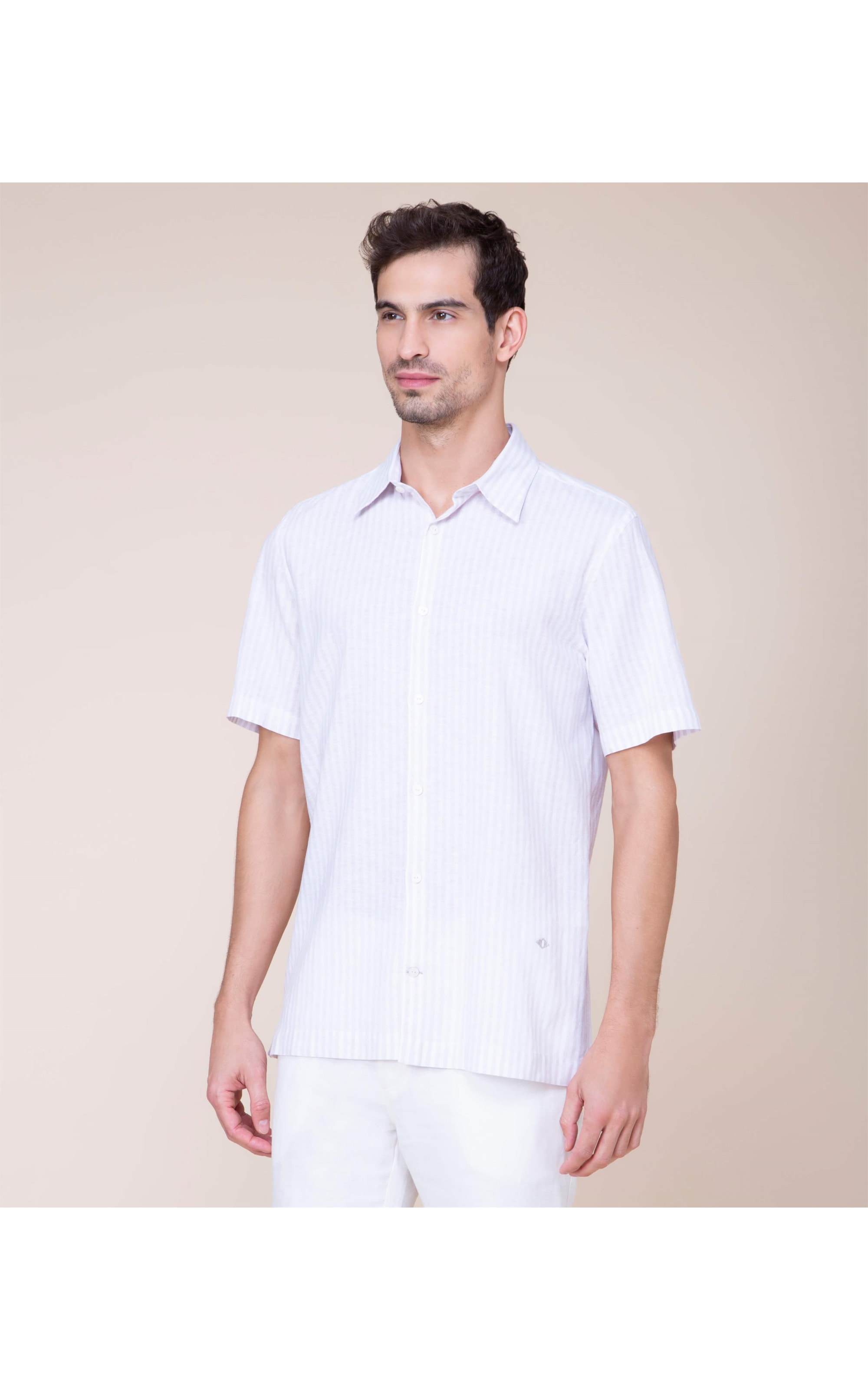 Camisa Linho  Luiz Listrada Mc Caqui