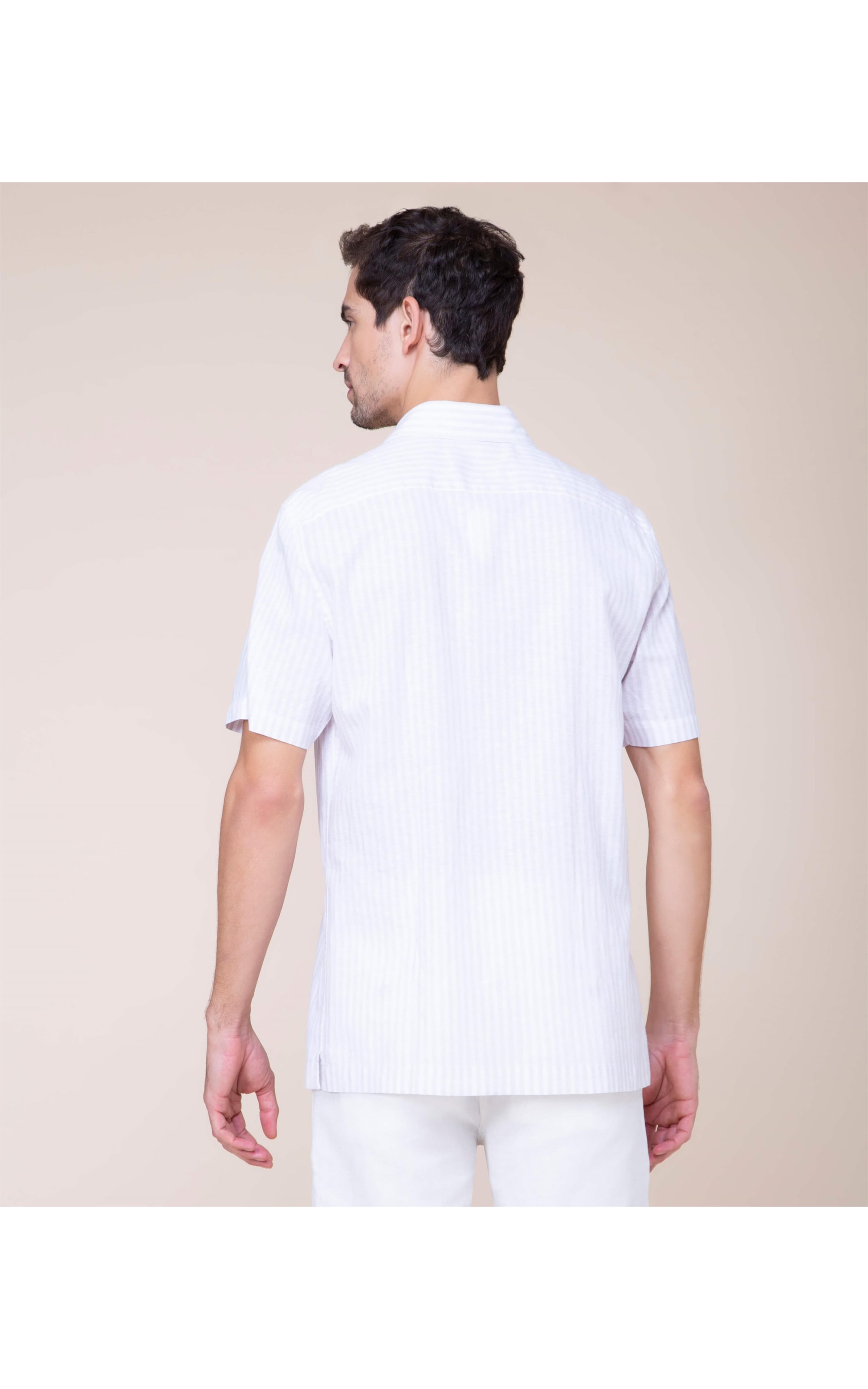 Camisa Linho  Luiz Listrada Mc Caqui