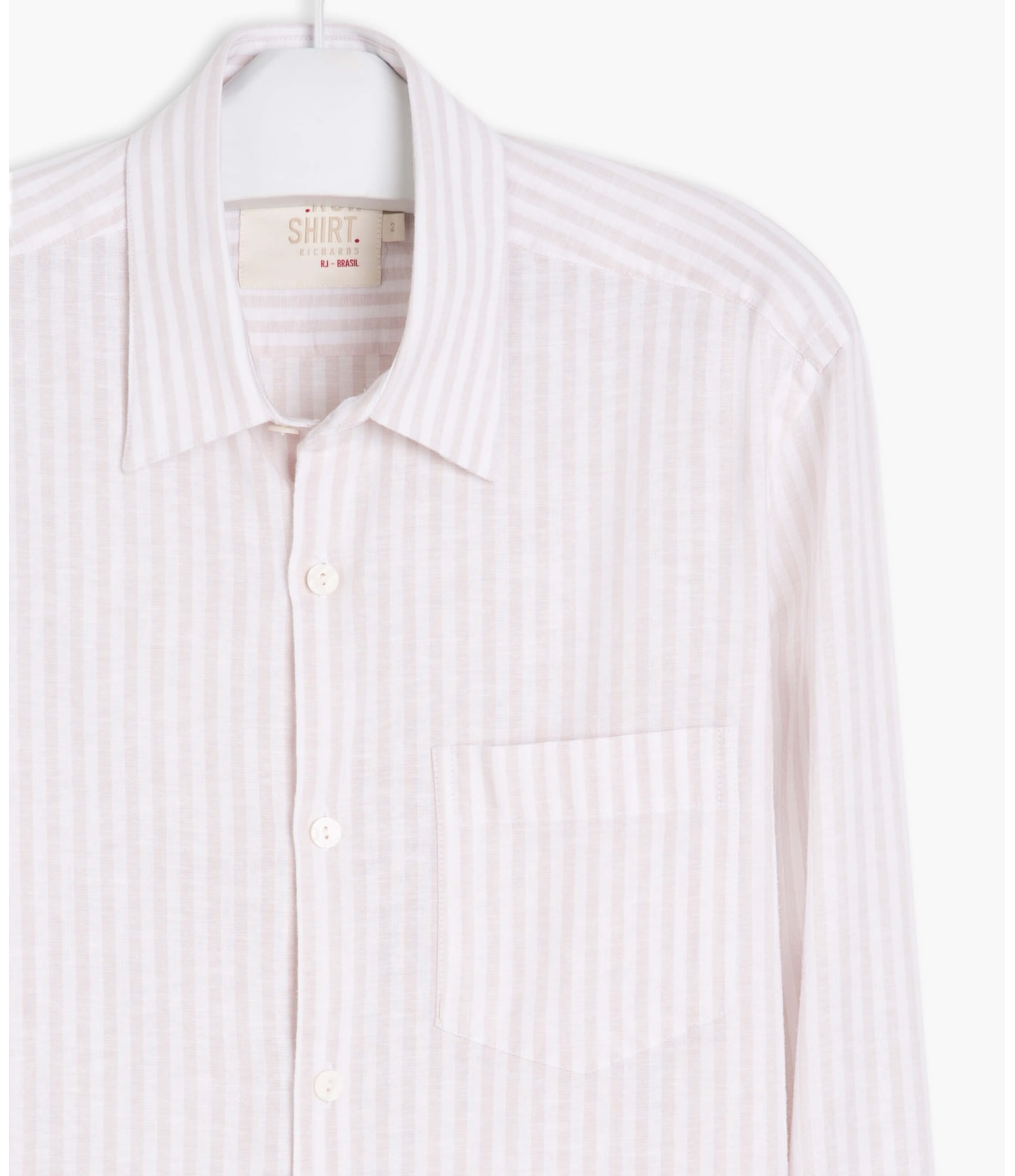 Camisa Linho  Luiz Listrada Ml Caqui