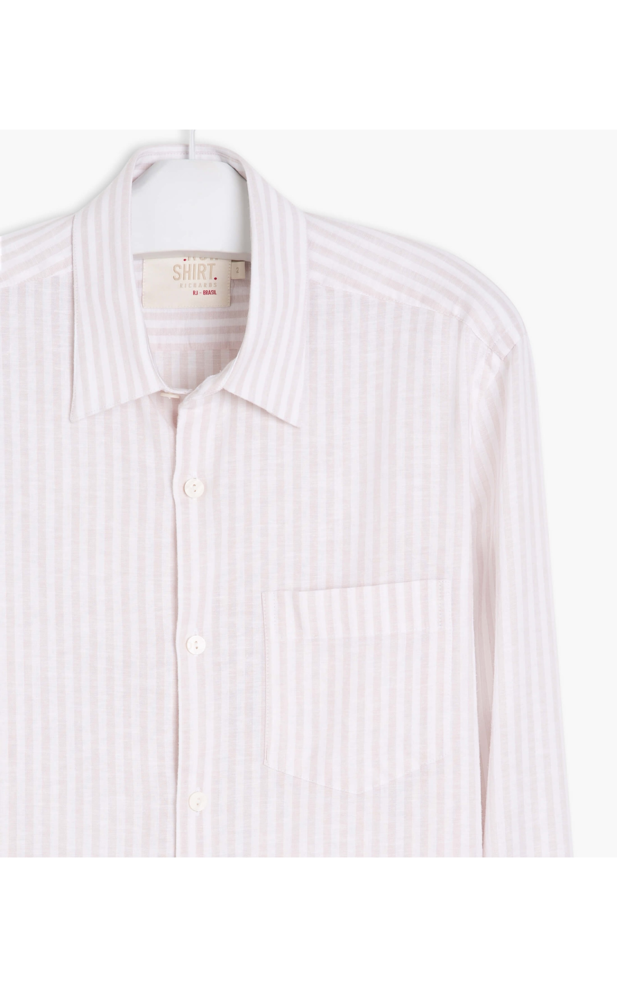 Camisa Linho  Luiz Listrada Ml Caqui