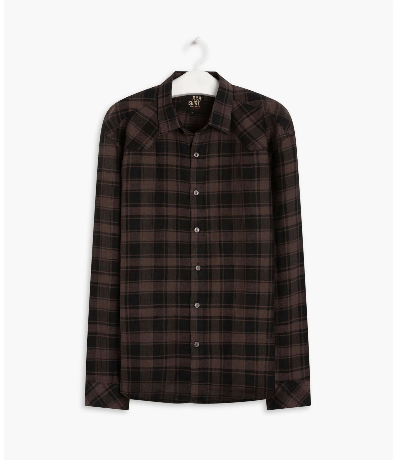 Camisa Linho  Madra Ml Dark Brown
