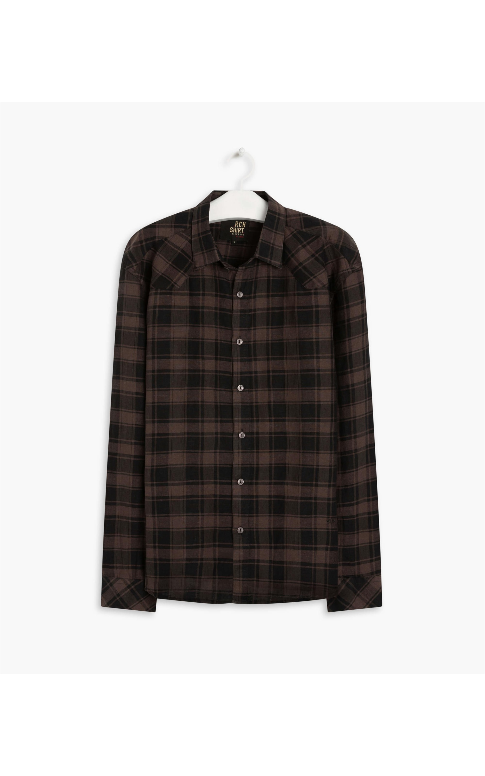 Camisa Linho  Madra Ml Dark Brown
