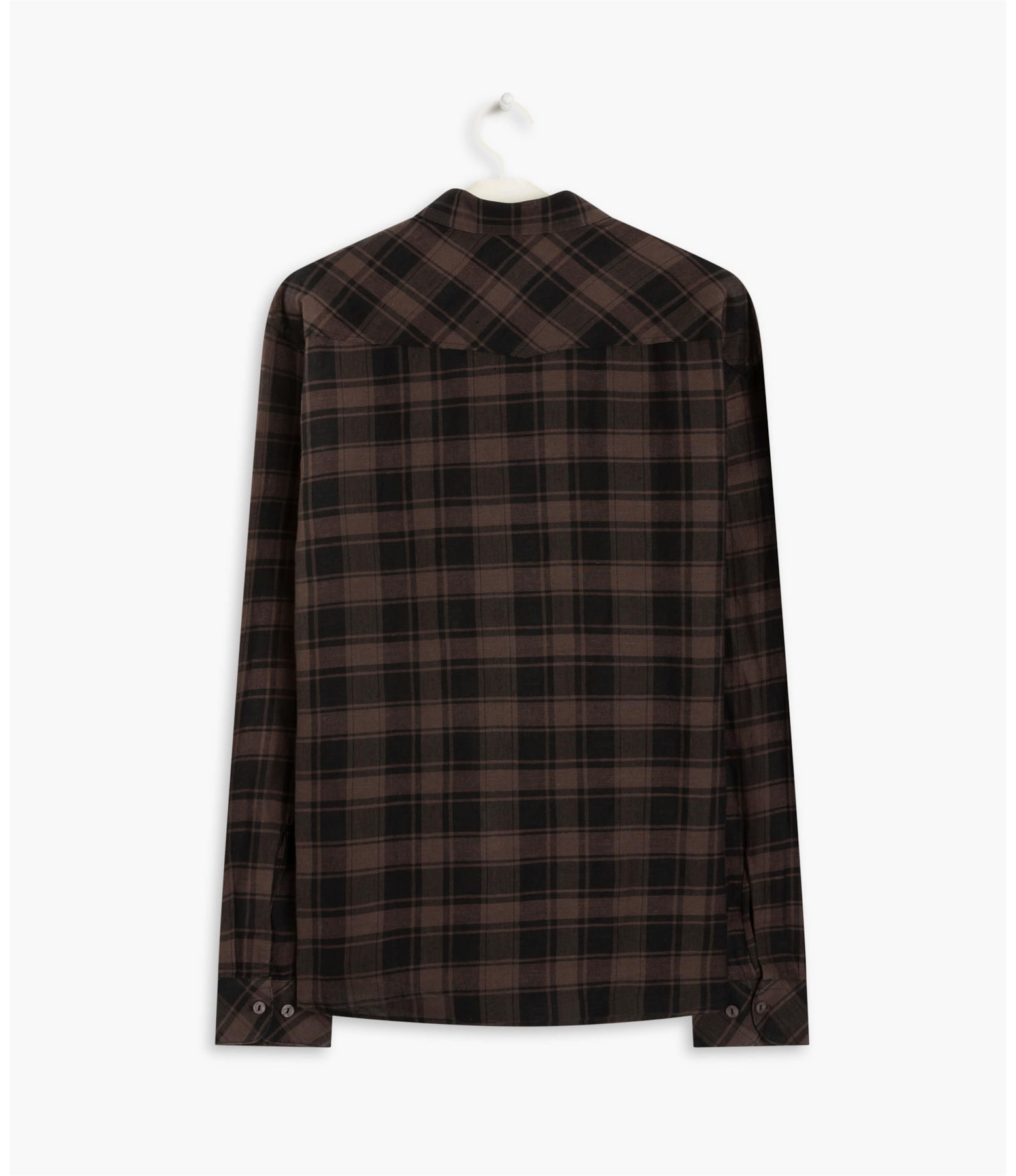 Camisa Linho  Madra Ml Dark Brown