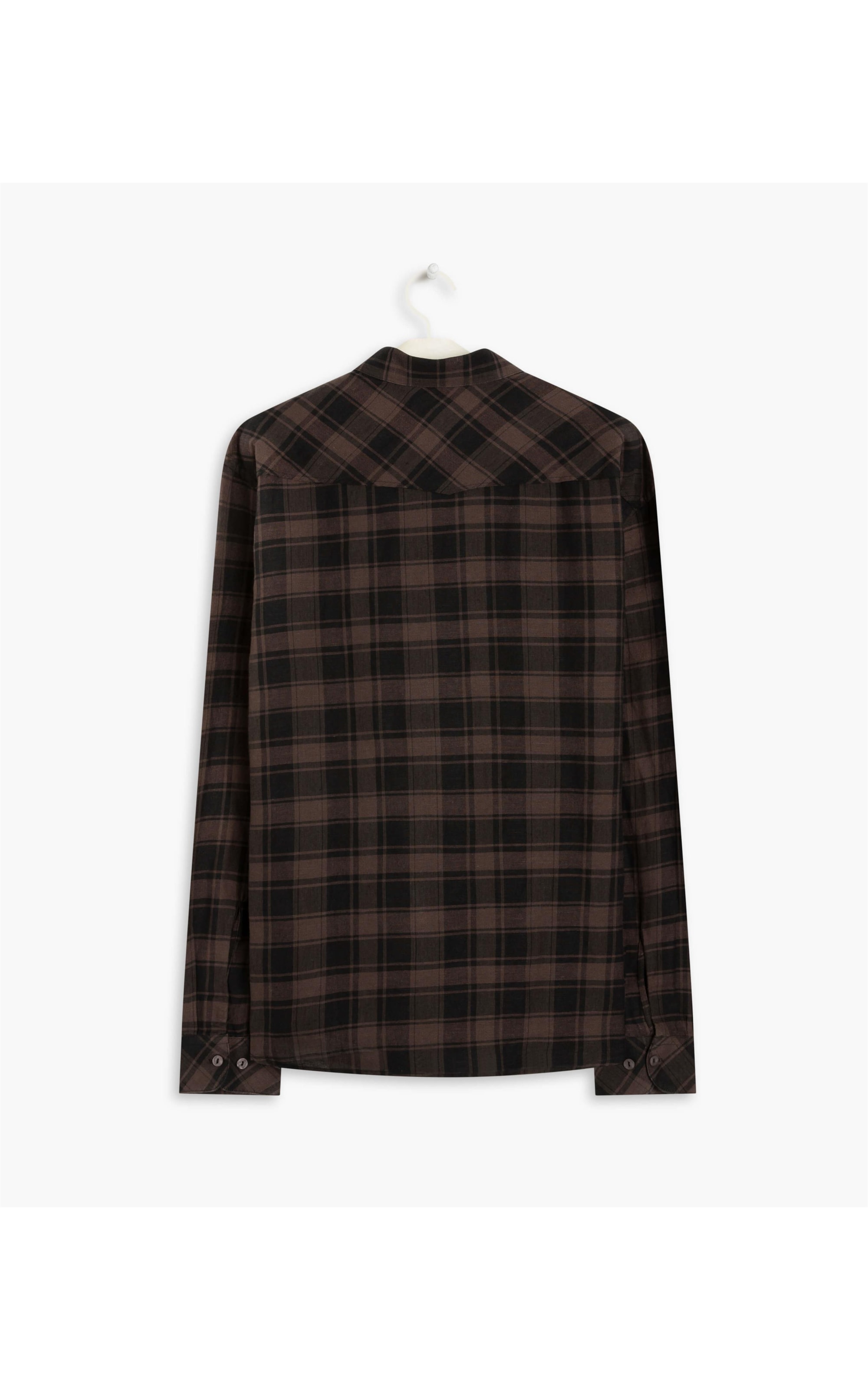 Camisa Linho  Madra Ml Dark Brown