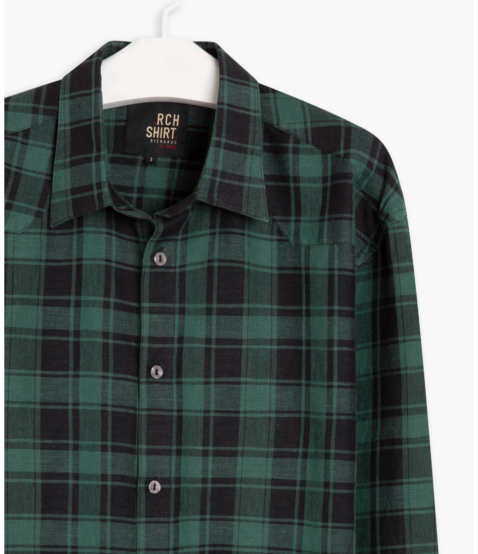 Camisa Linho  Madra Ml Verde Escuro