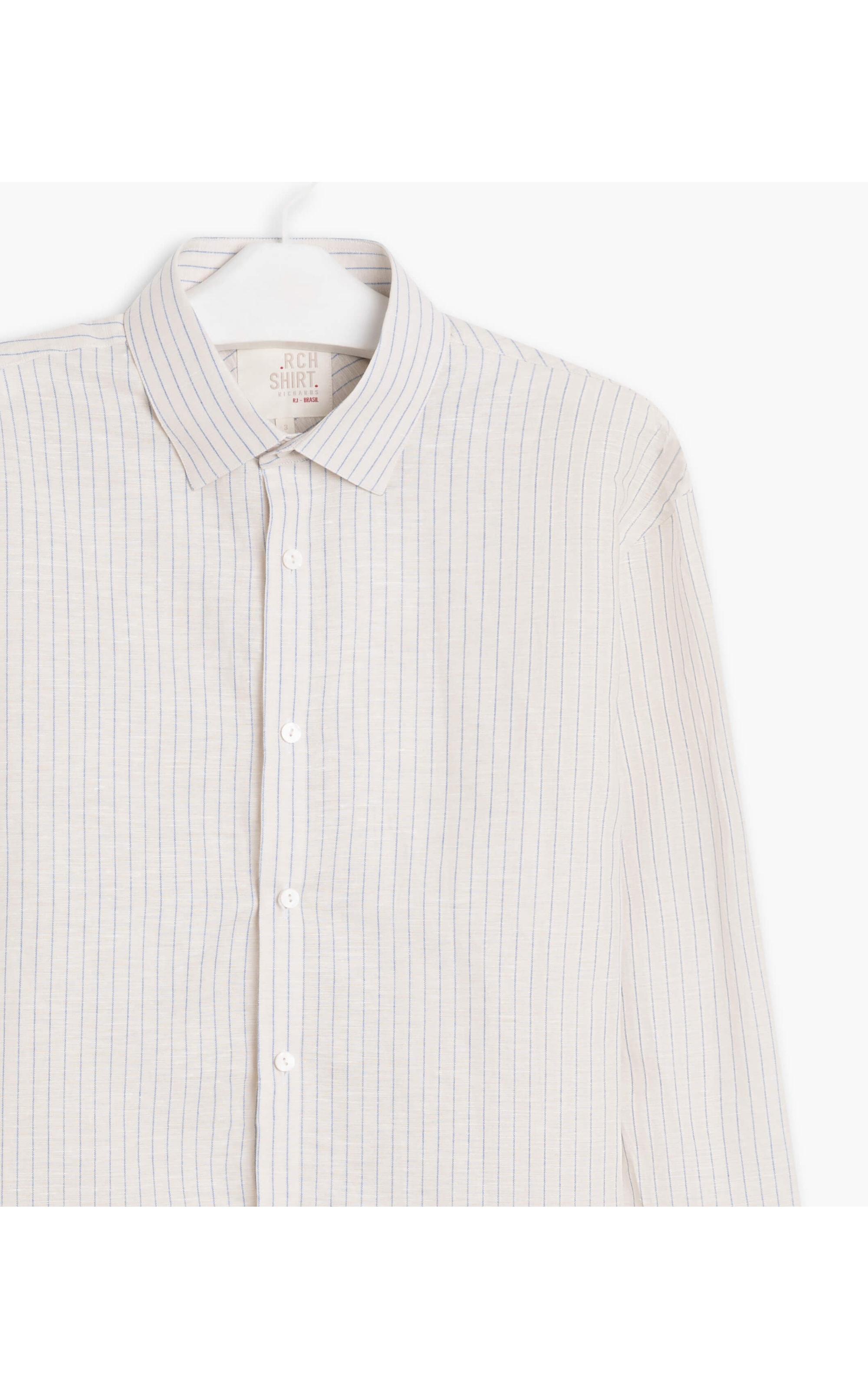 Camisa Linho  Maiao Ml Azul Bic