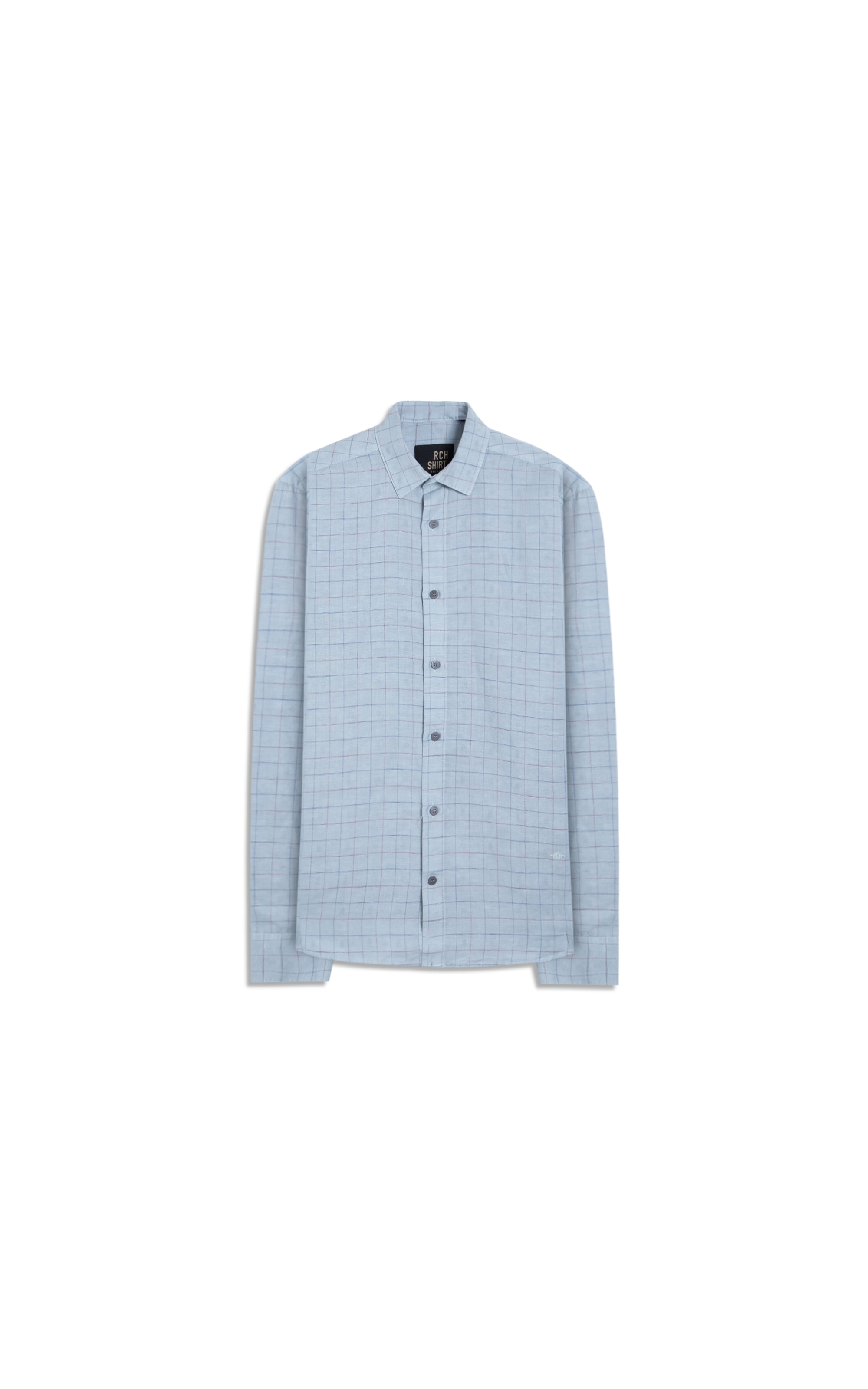Camisa Linho  Maquineta Rogerio Ml Azul Claro