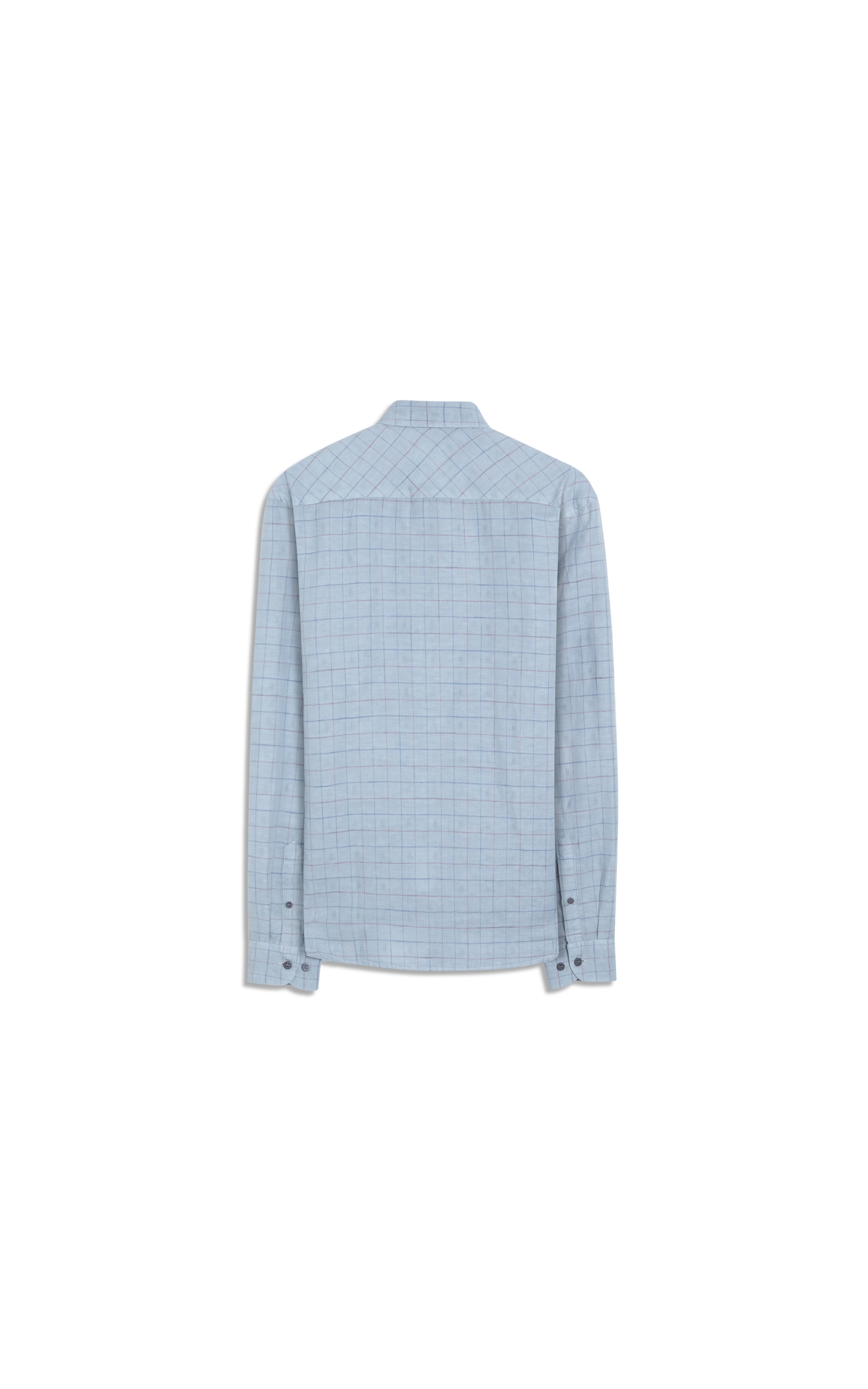 Camisa Linho  Maquineta Rogerio Ml Azul Claro