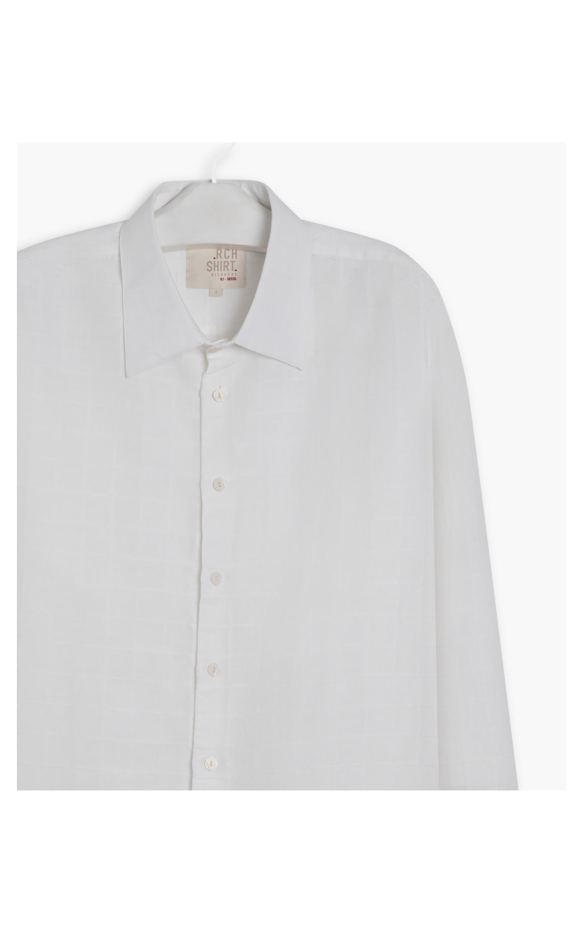 Camisa Linho  Maquinetad Branco