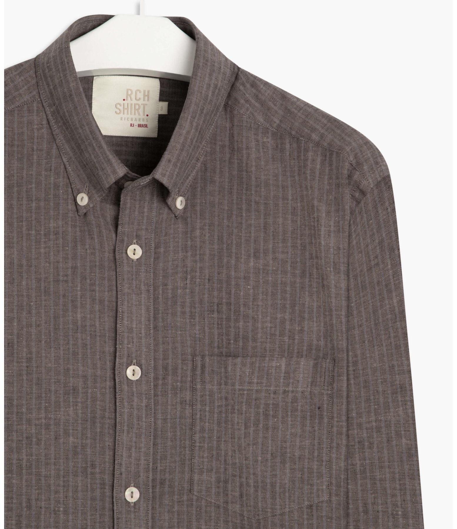 Camisa Linho  Marcelo Listrada Ml Bege