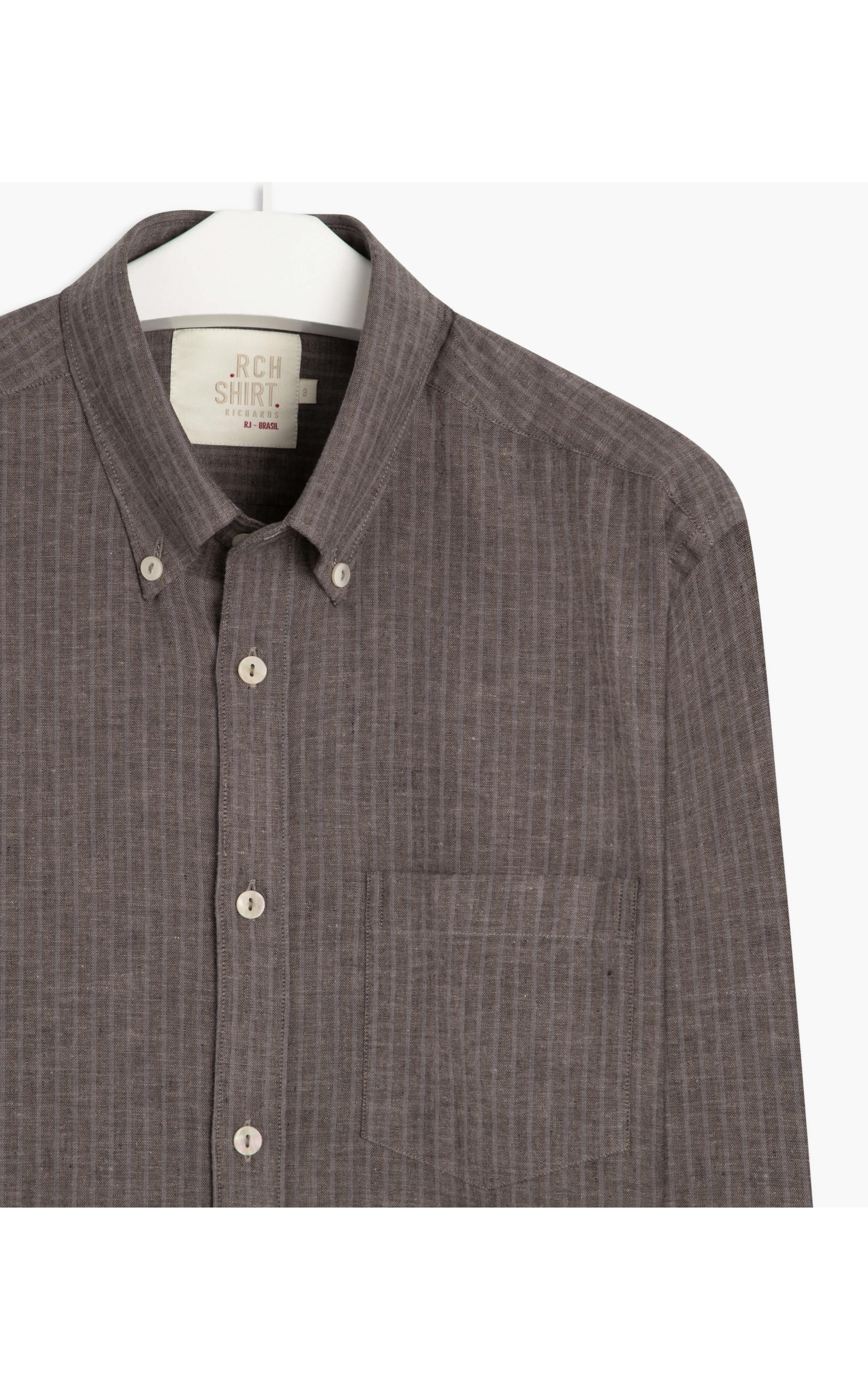 Camisa Linho  Marcelo Listrada Ml Bege