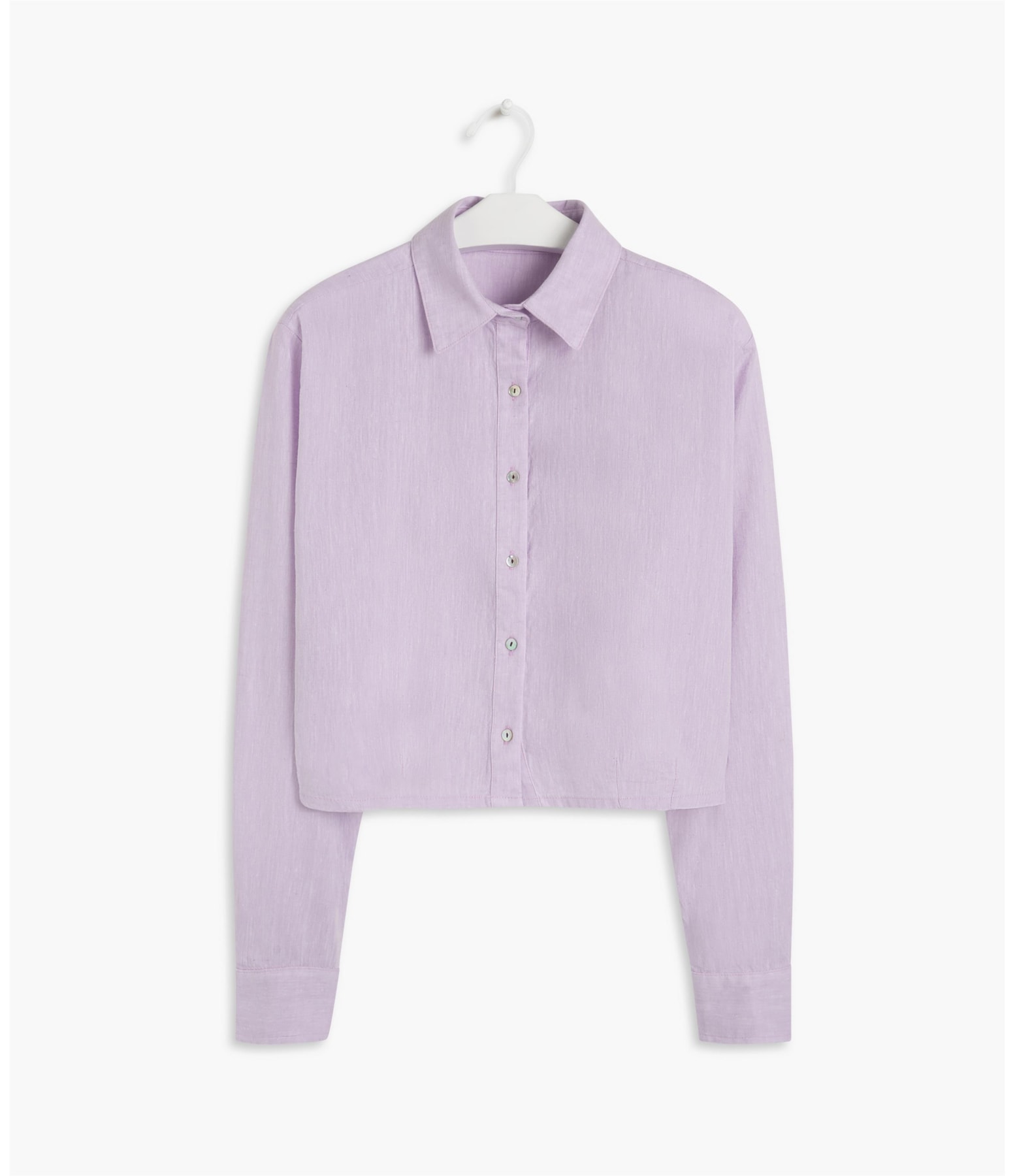 Camisa Linho  Mare  Cross Dye Lilas