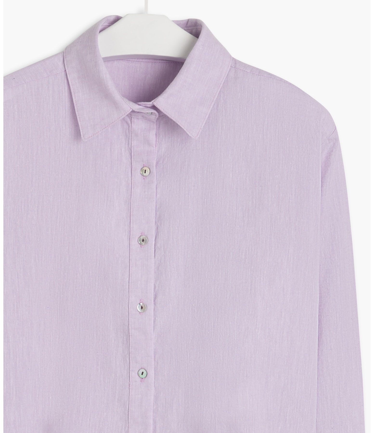 Camisa Linho  Mare  Cross Dye Lilas