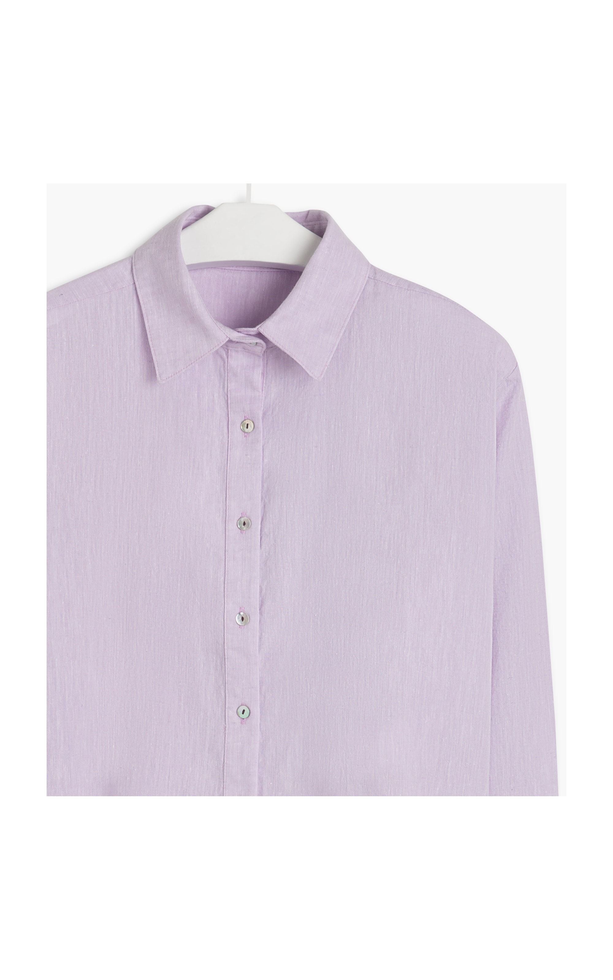Camisa Linho  Mare  Cross Dye Lilas
