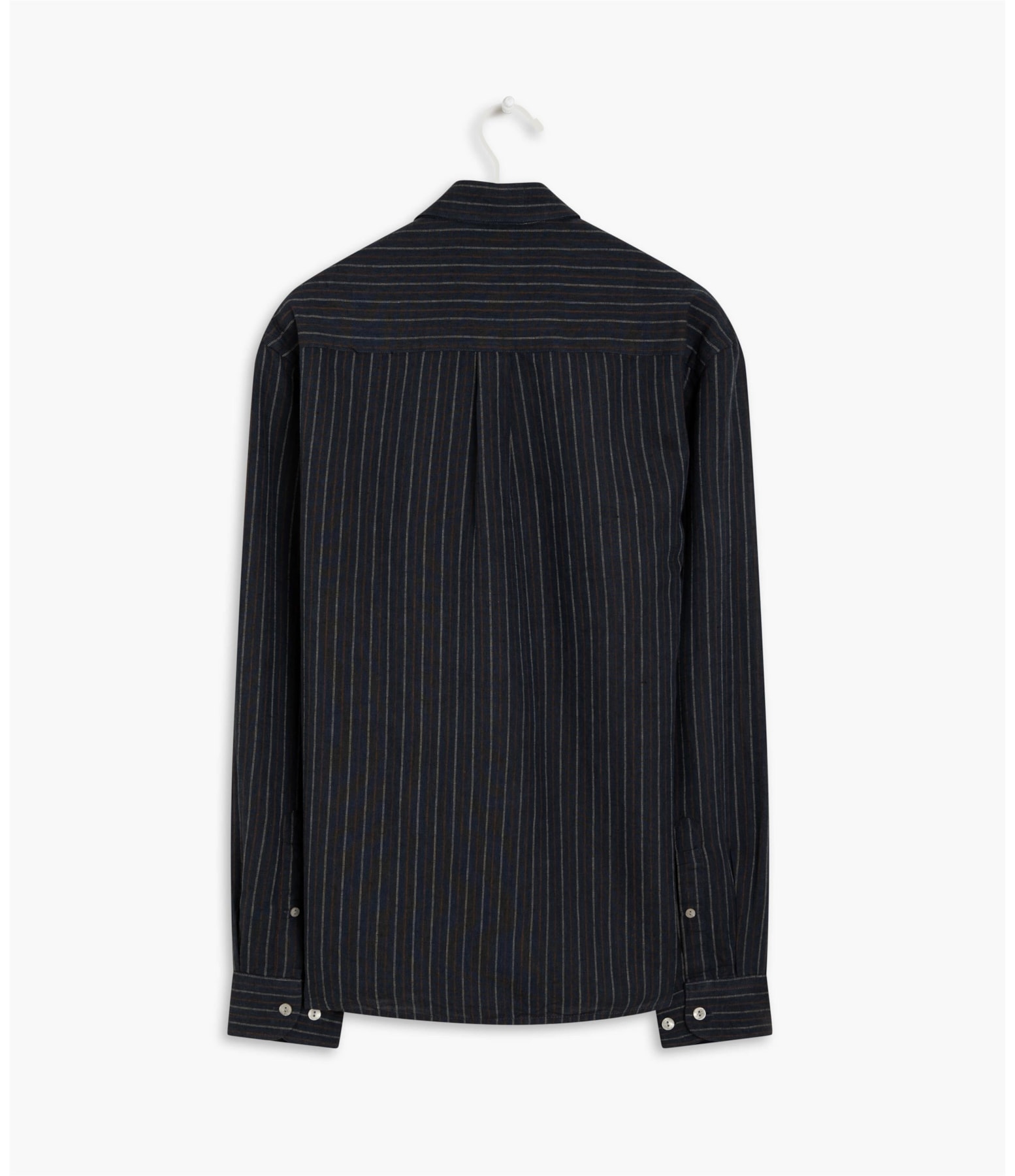 Camisa Linho  Mario Listrada Ml Dark Navy