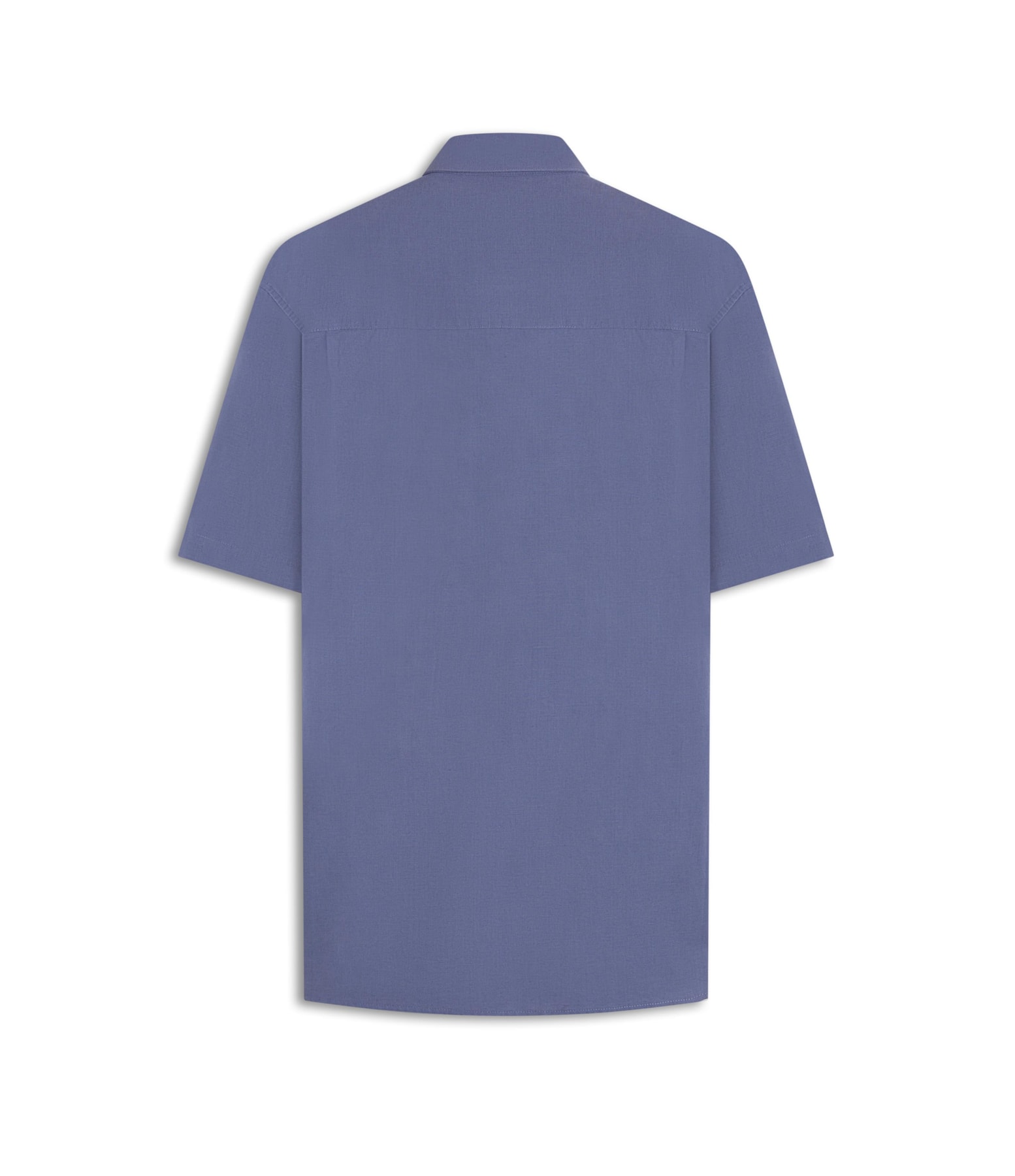 Camisa Linho Mc Azul Seco