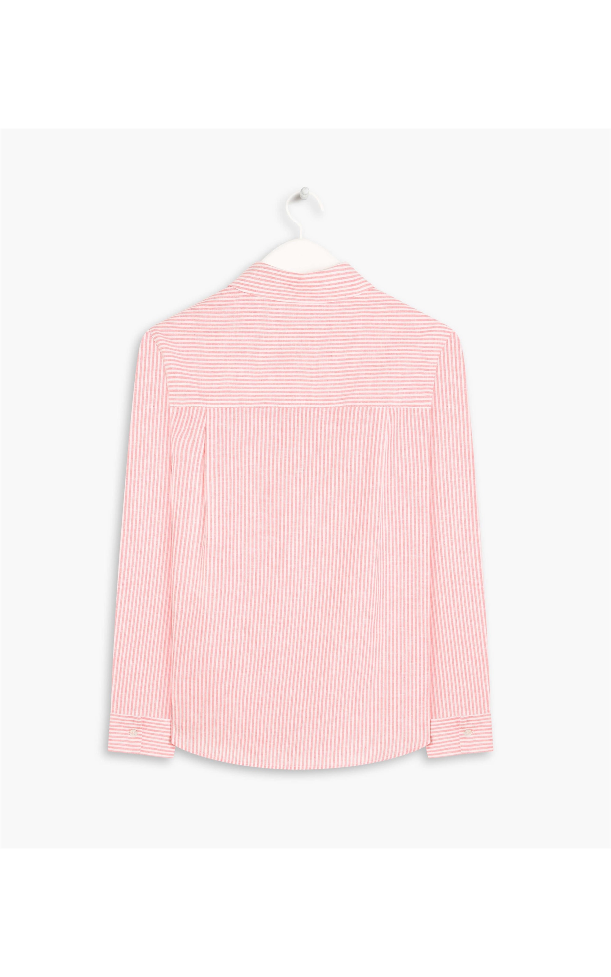 Camisa Linho  Miller Stripe Coral