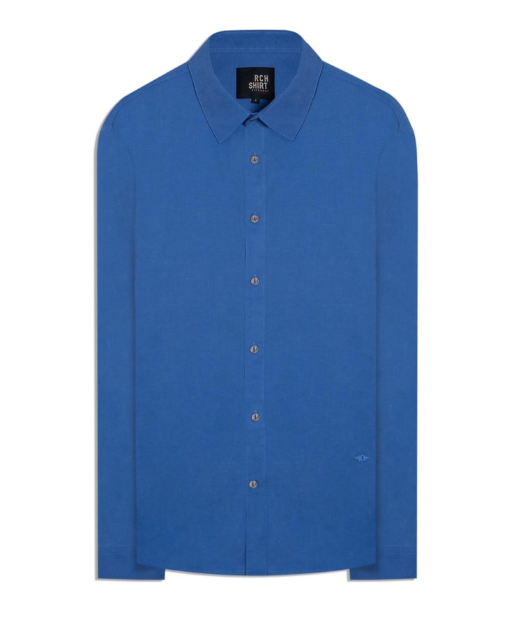 Camisa Linho  Ml Blue