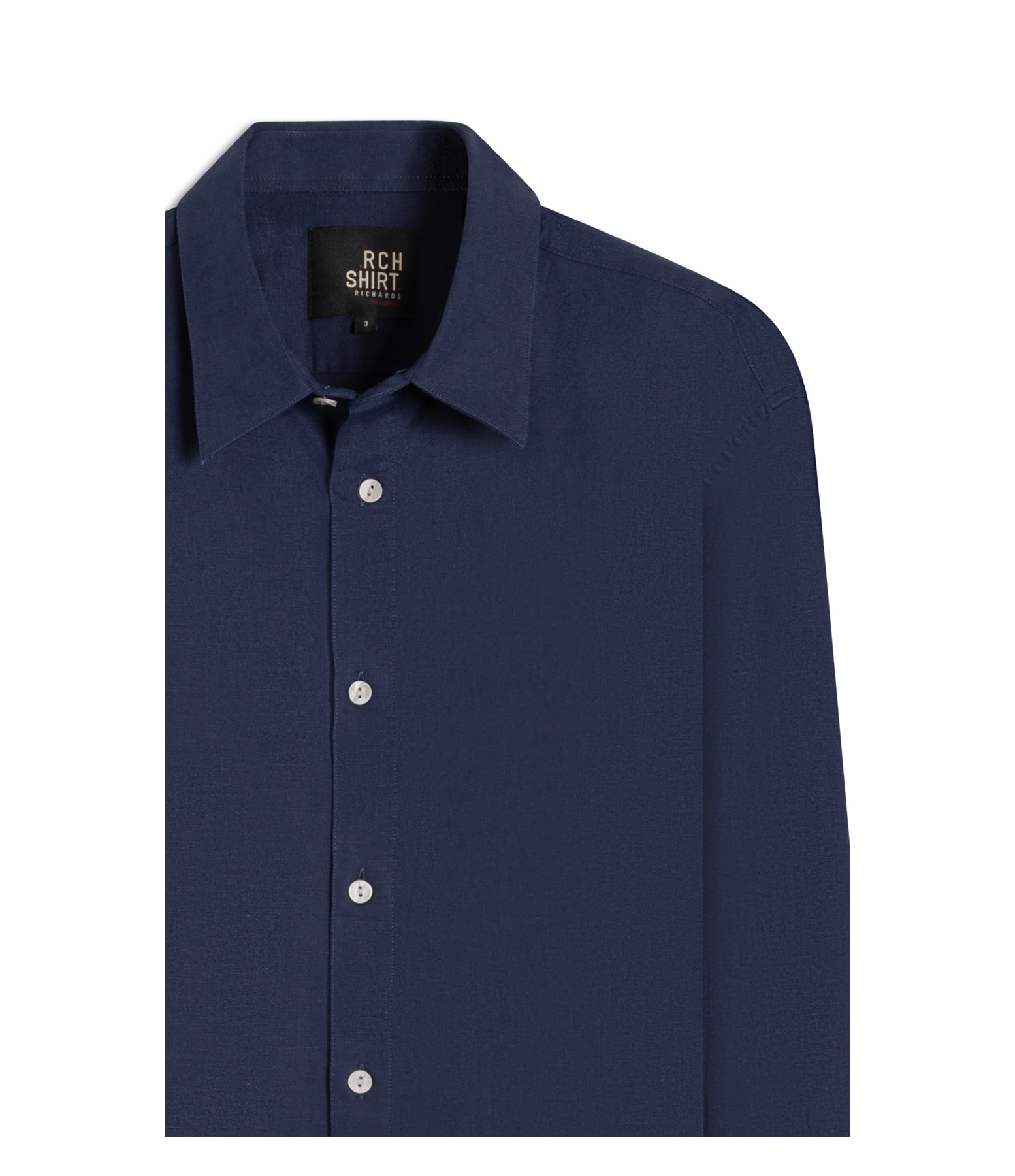 Camisa Linho Ml Purple Blue