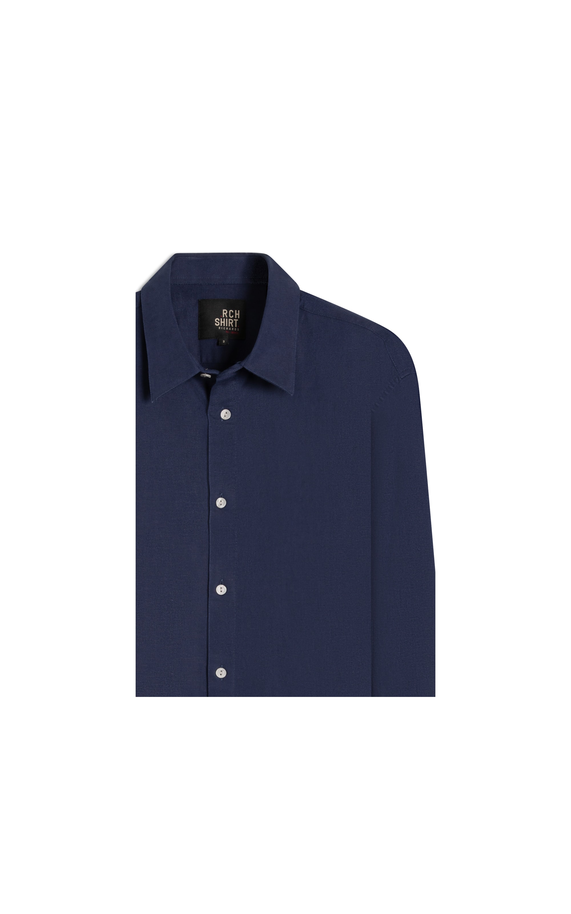 Camisa Linho Ml Purple Blue