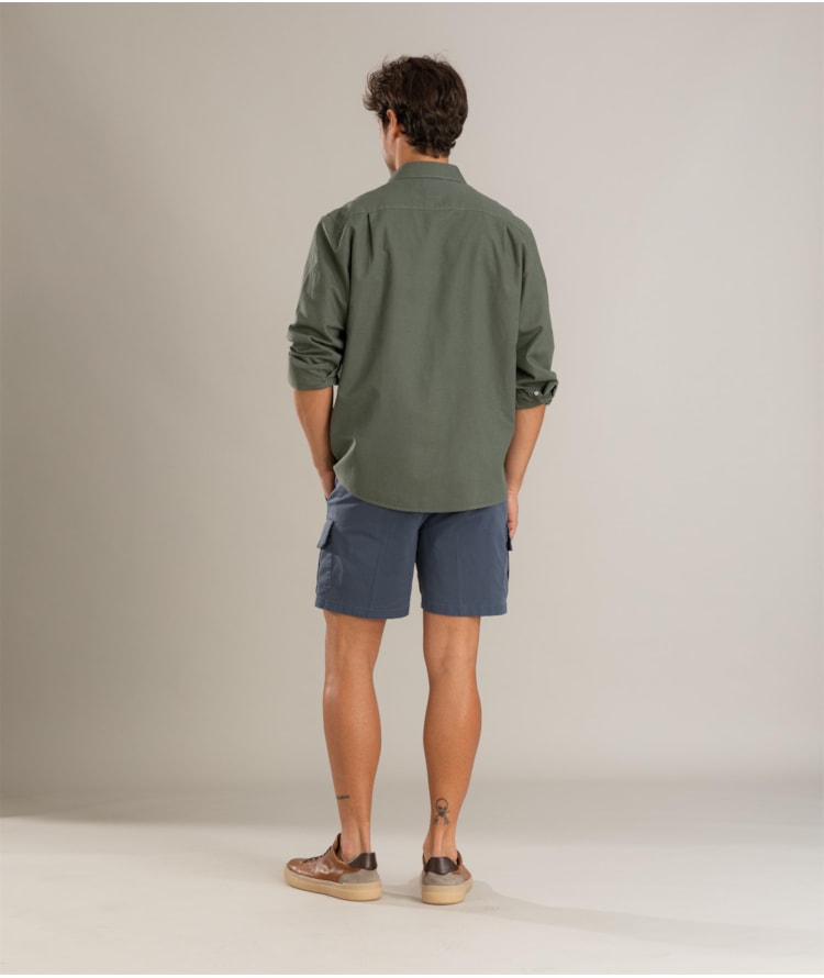 Camisa Linho Ml Verde Army