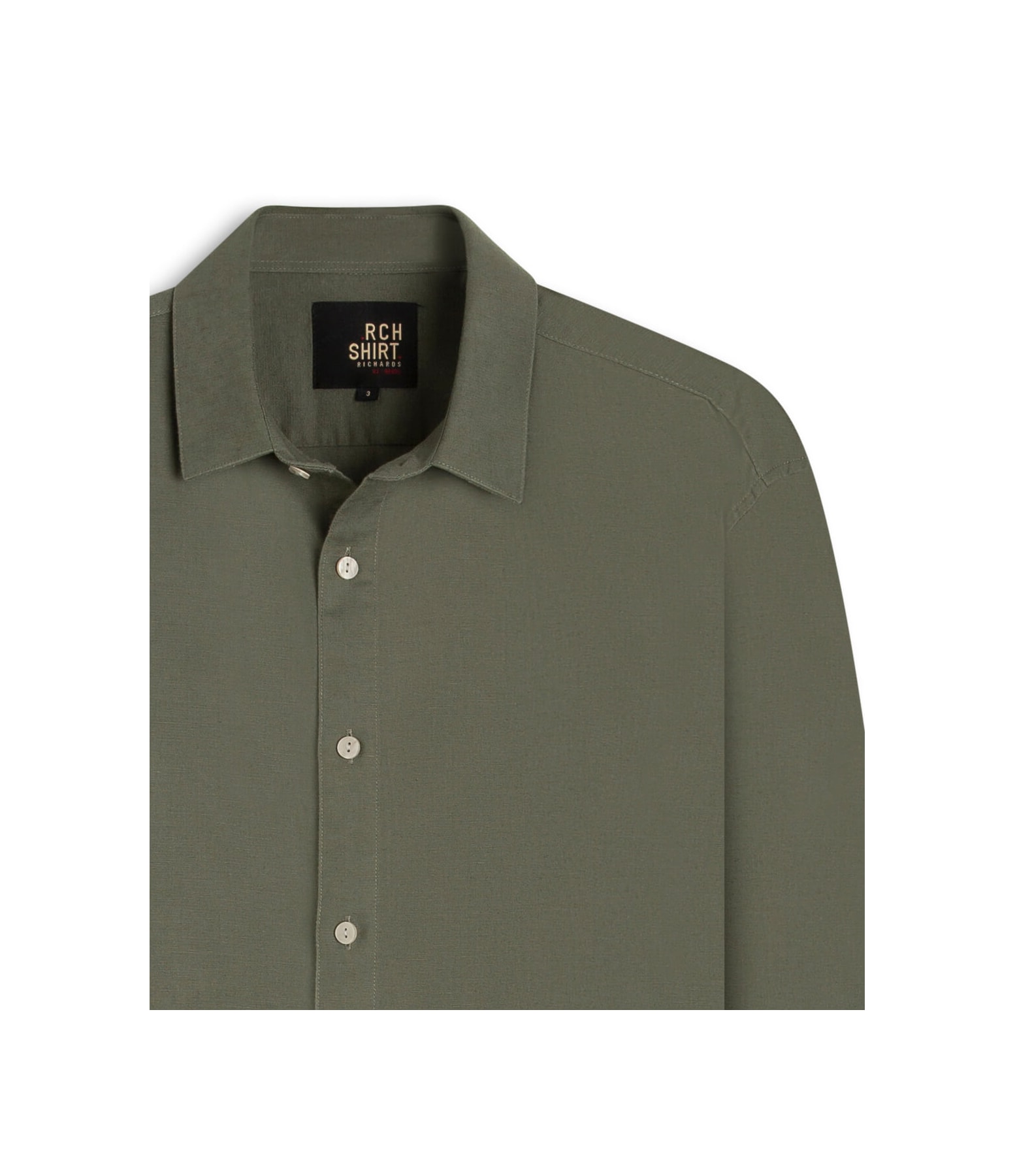 Camisa Linho Ml Verde Army