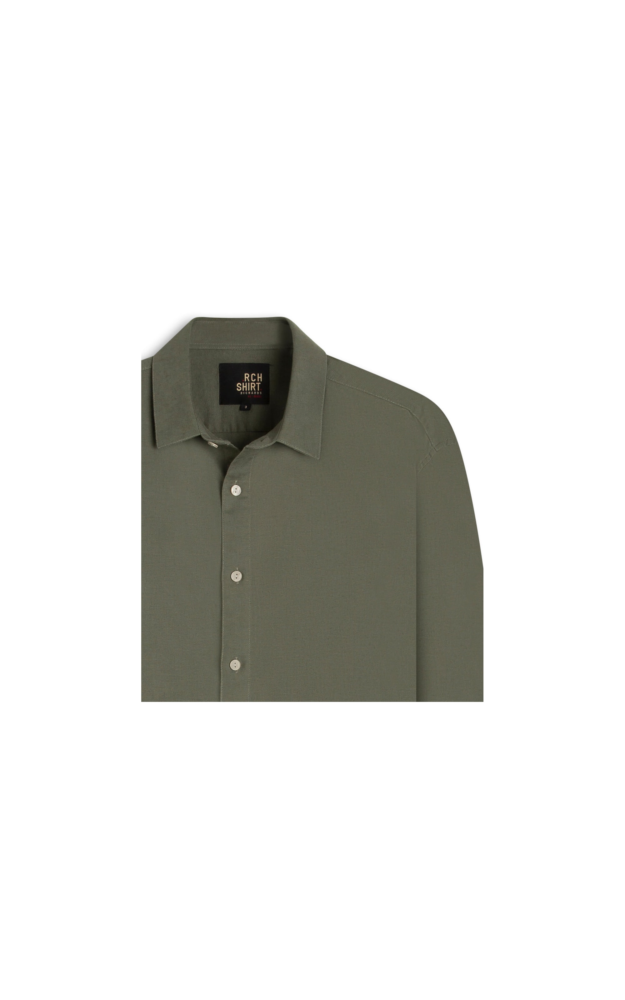 Camisa Linho Ml Verde Army