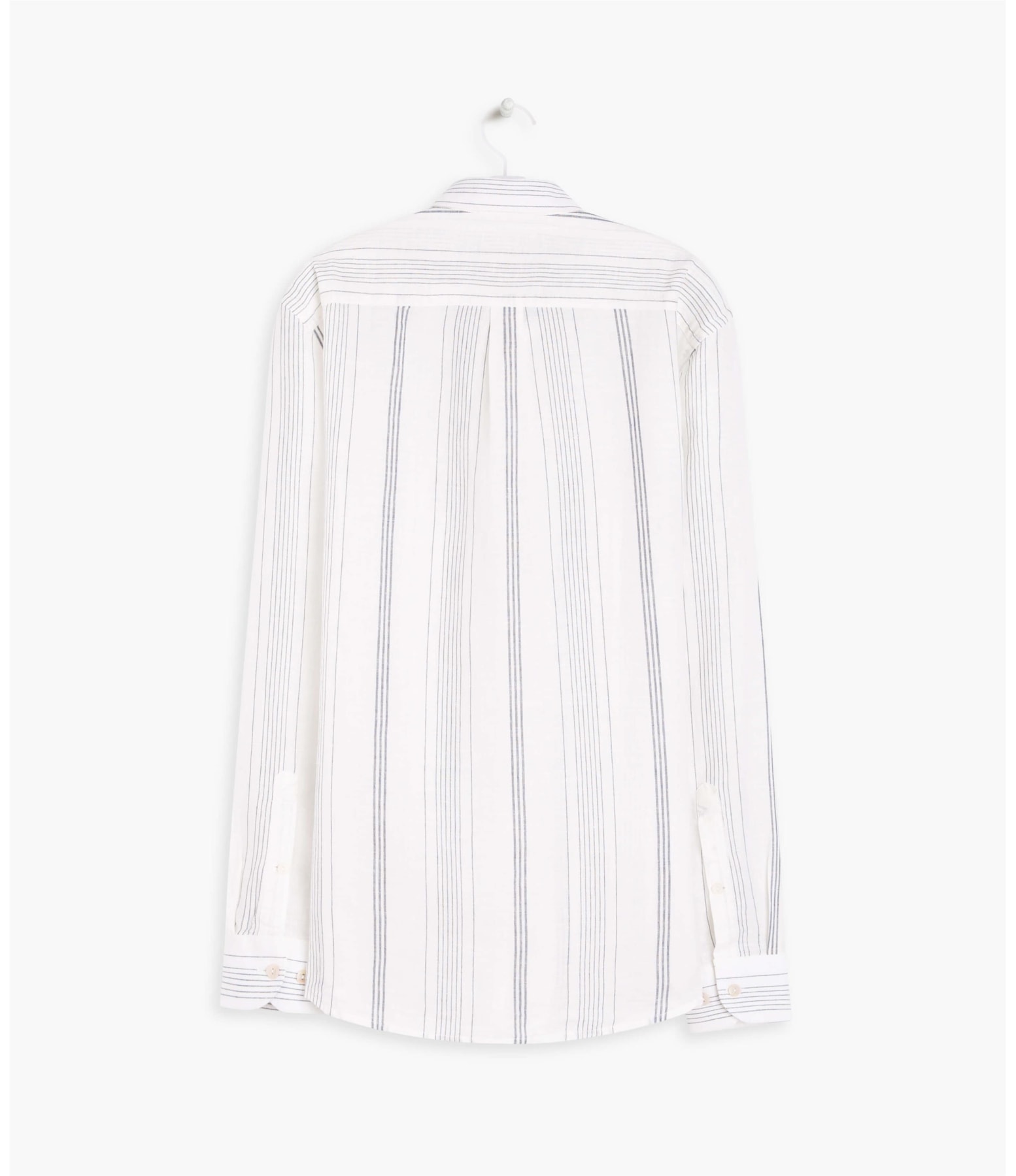 Camisa Linho  Murilo Listrada Ml Dark Navy