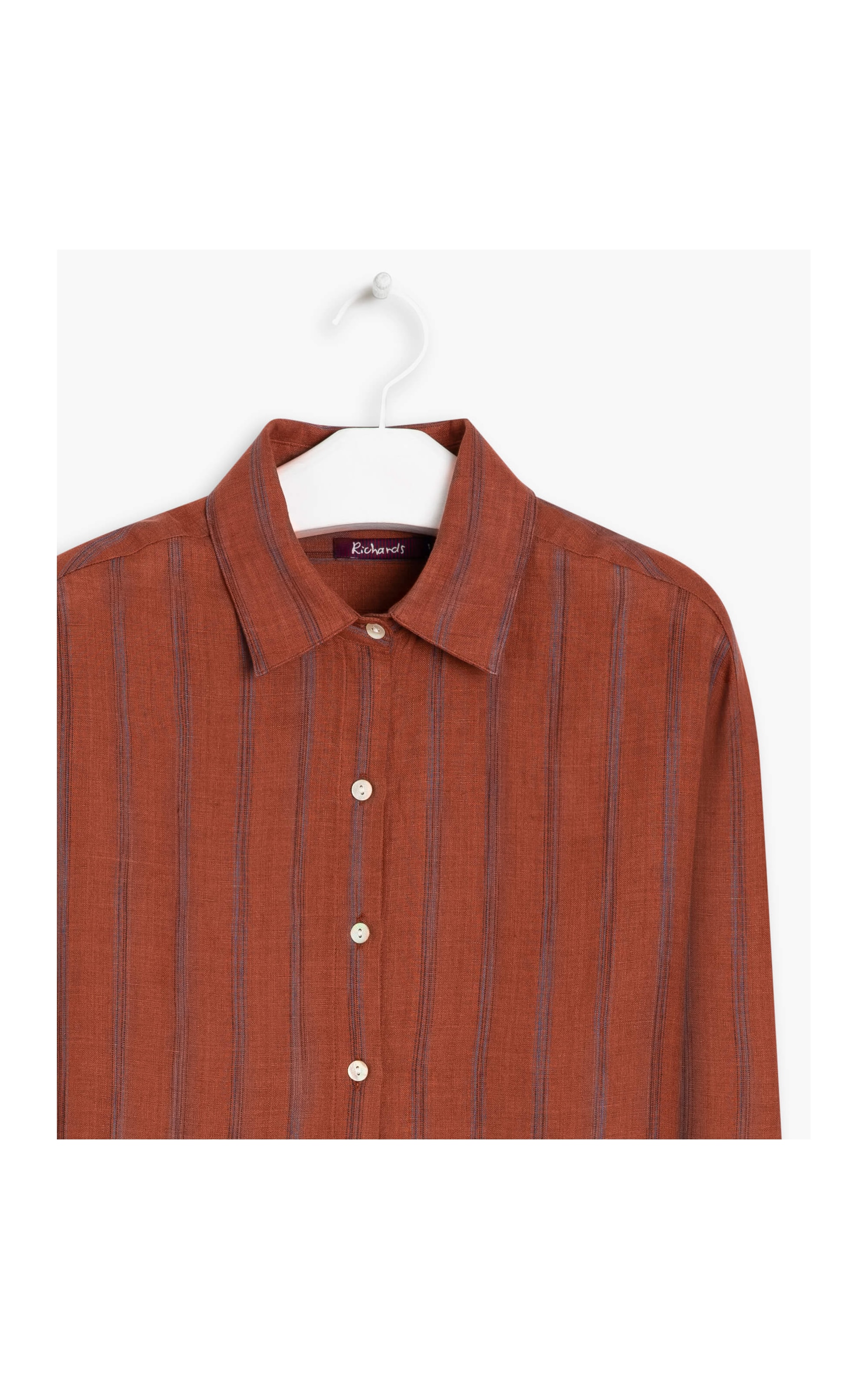Camisa Linho  Napier Vinho