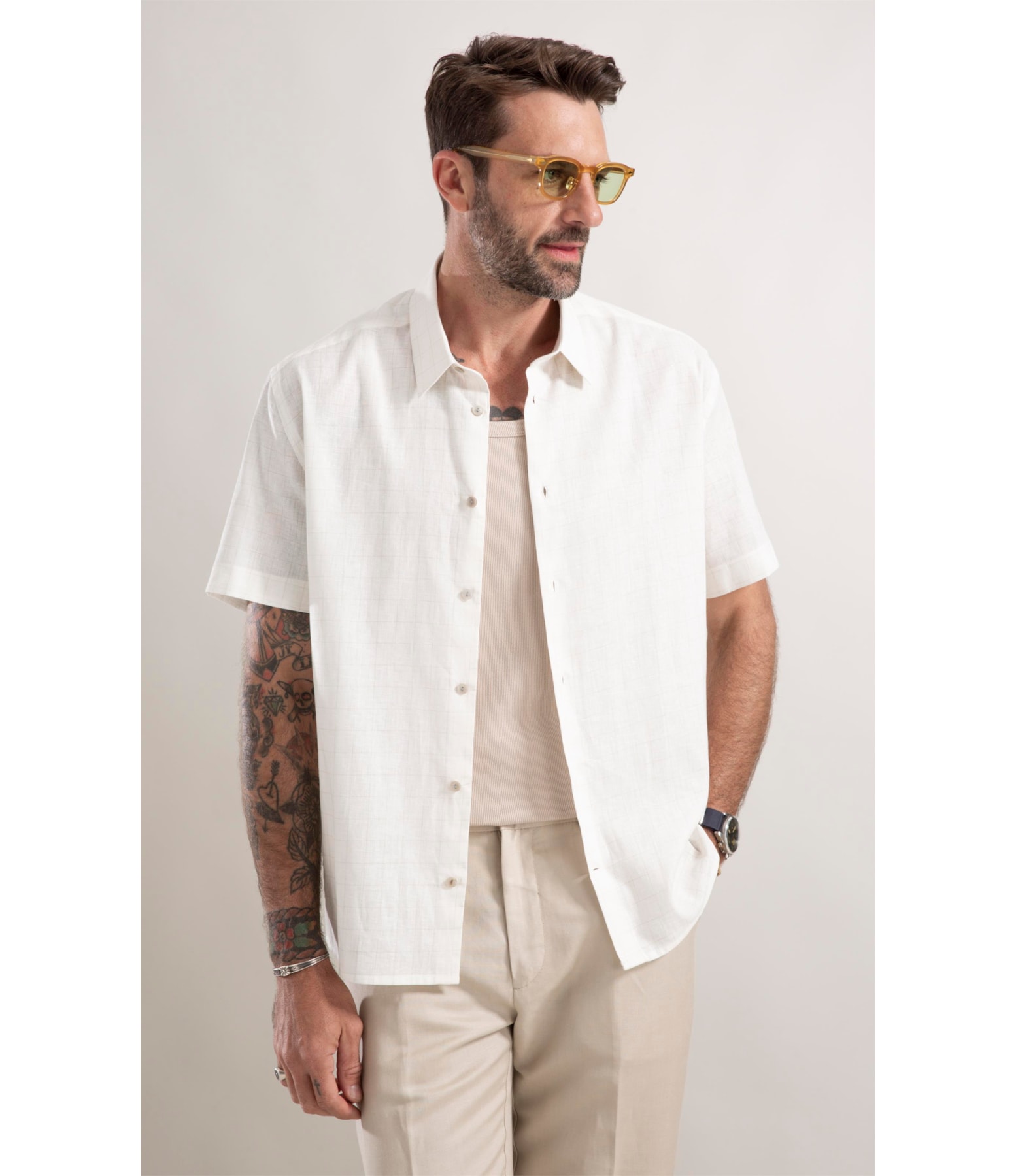 Camisa Linho Natural