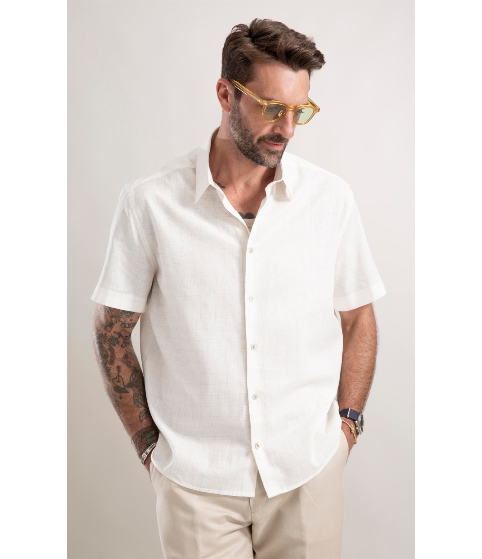 Camisa Linho Natural