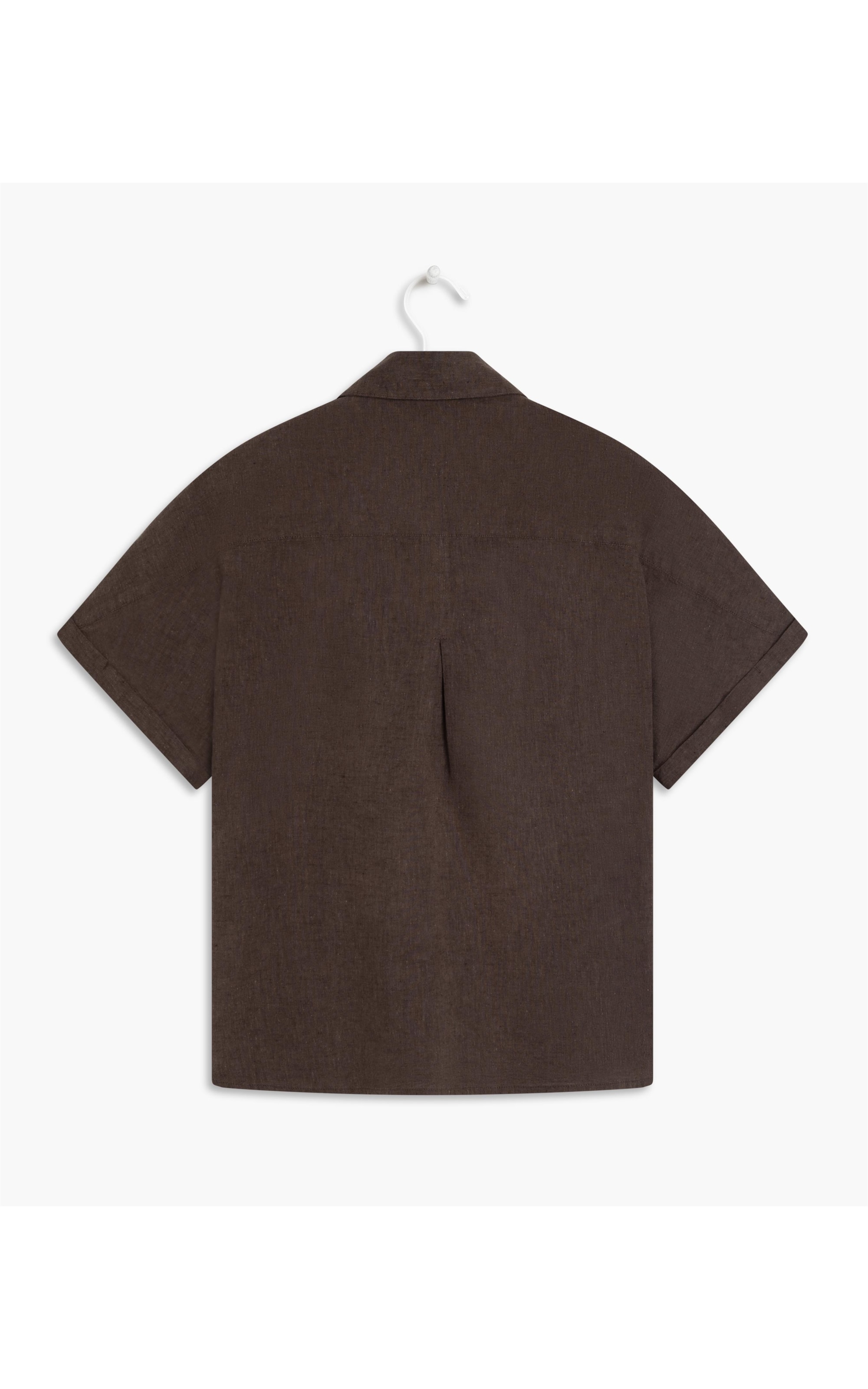 Camisa Linho  New Peace Marrom  Escuro Mescla