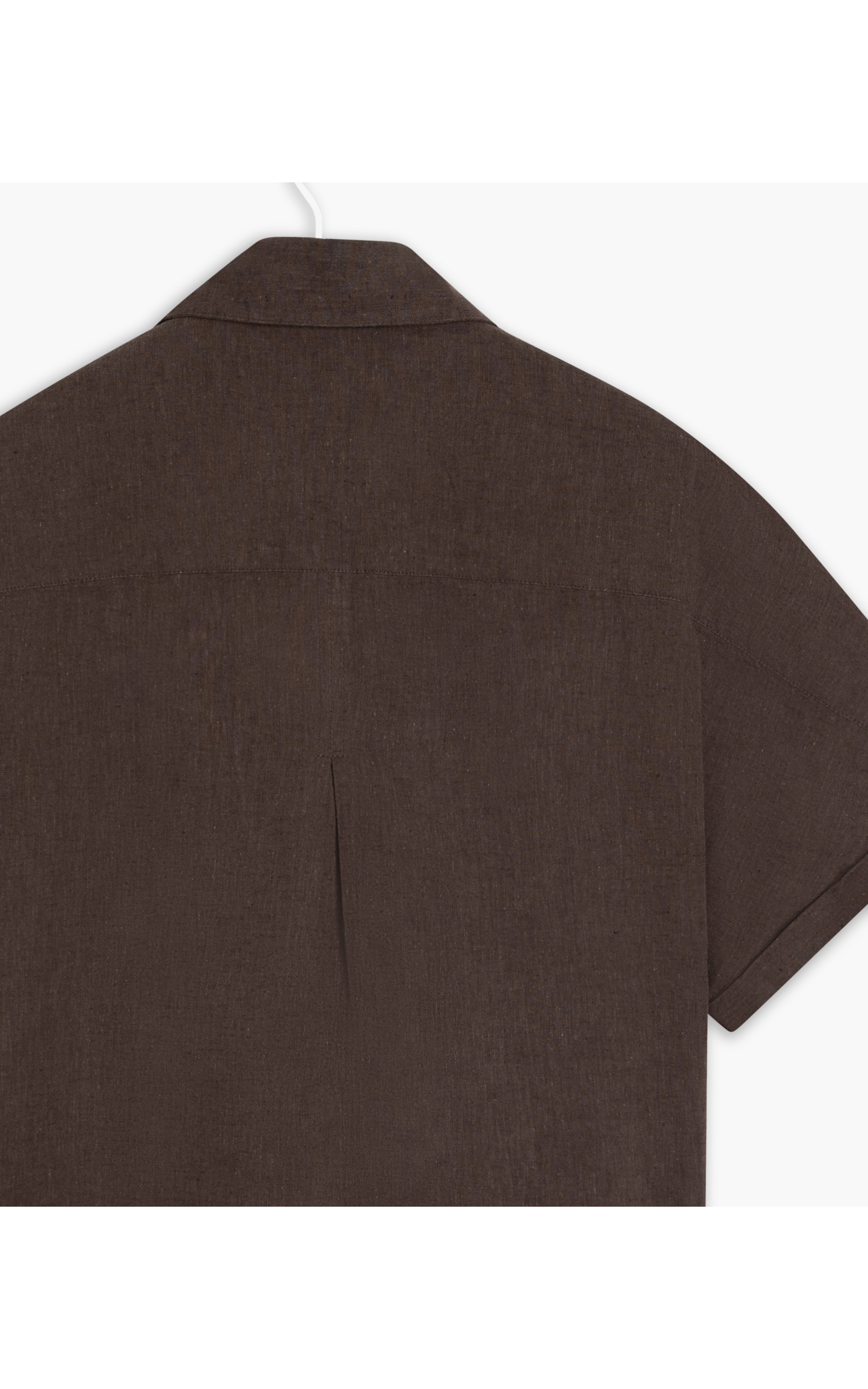 Camisa Linho  New Peace Marrom  Escuro Mescla