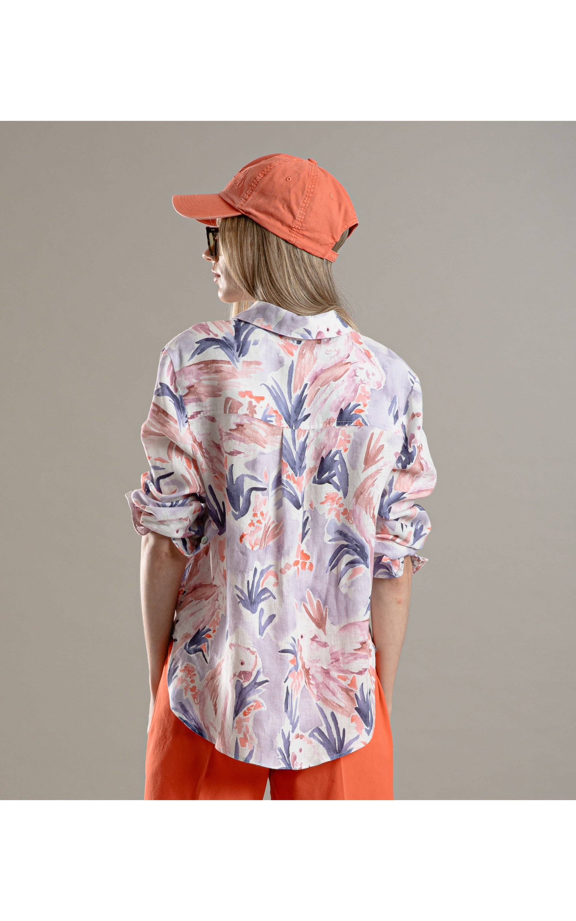 Camisa Linho  Nina Araras Lilas