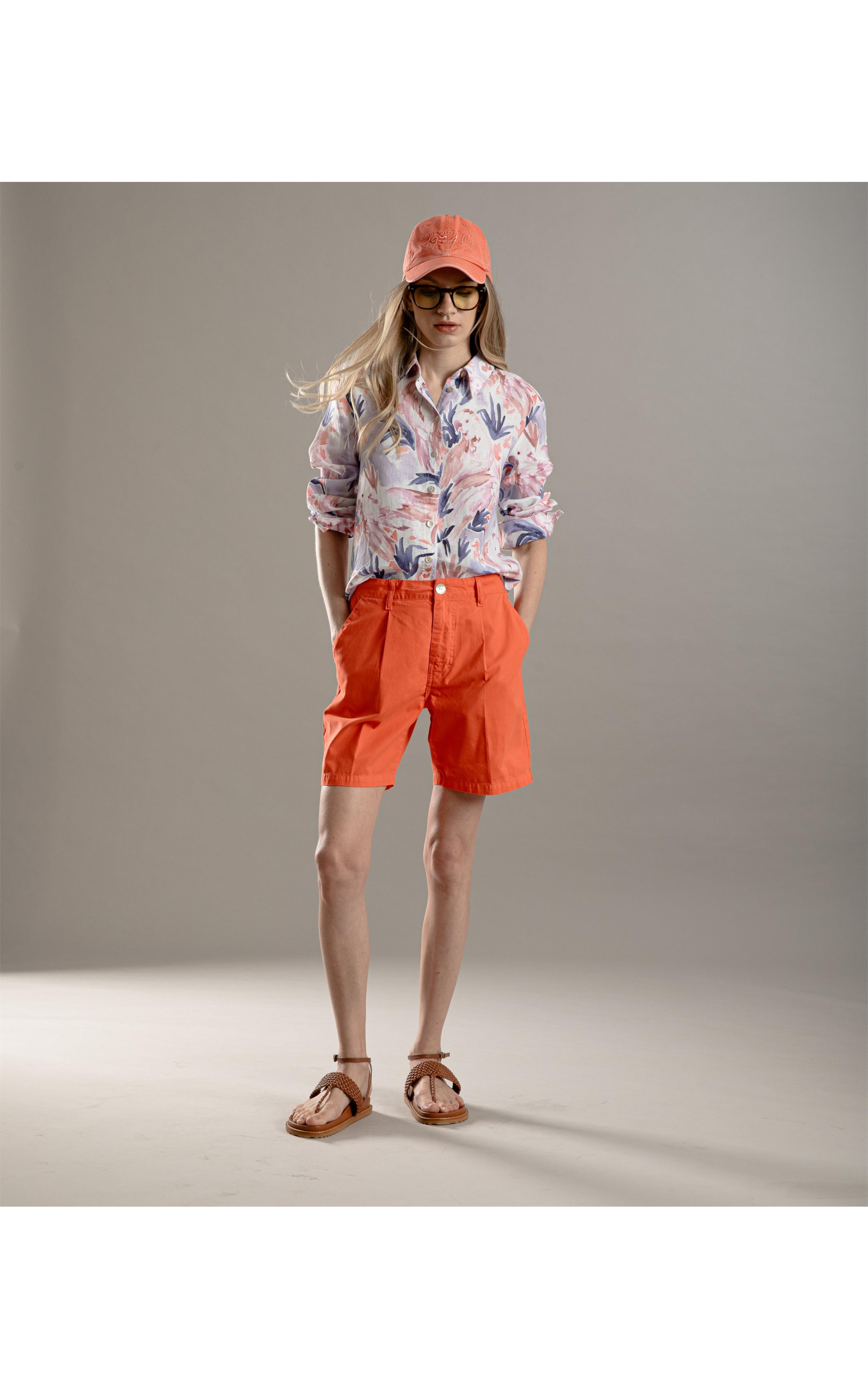 Camisa Linho  Nina Araras Lilas
