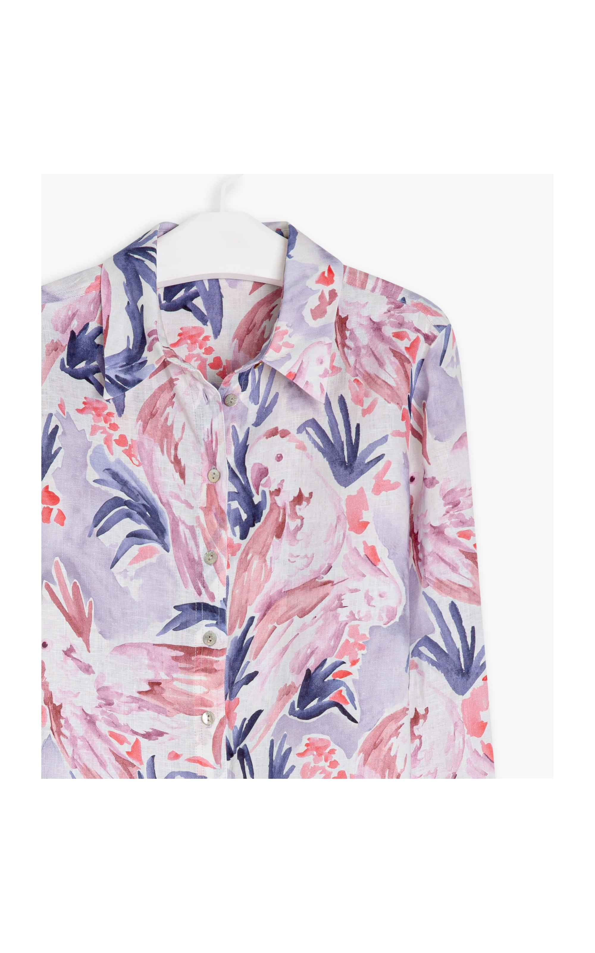 Camisa Linho  Nina Araras Lilas